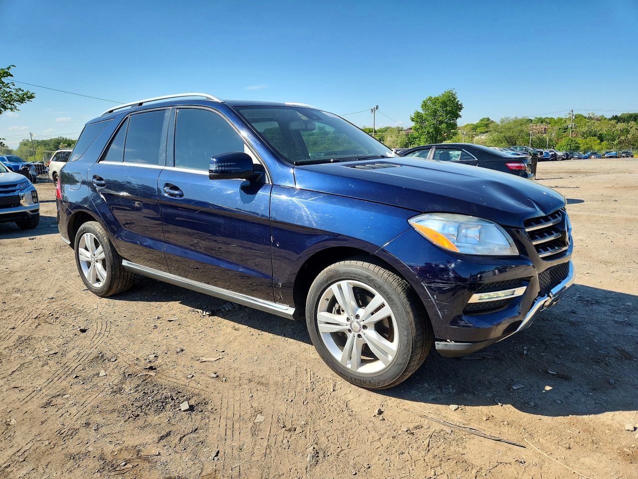 2014 Mercedes-benz Ml 350 4matic Blue vin: 4JGDA5HB5EA428144