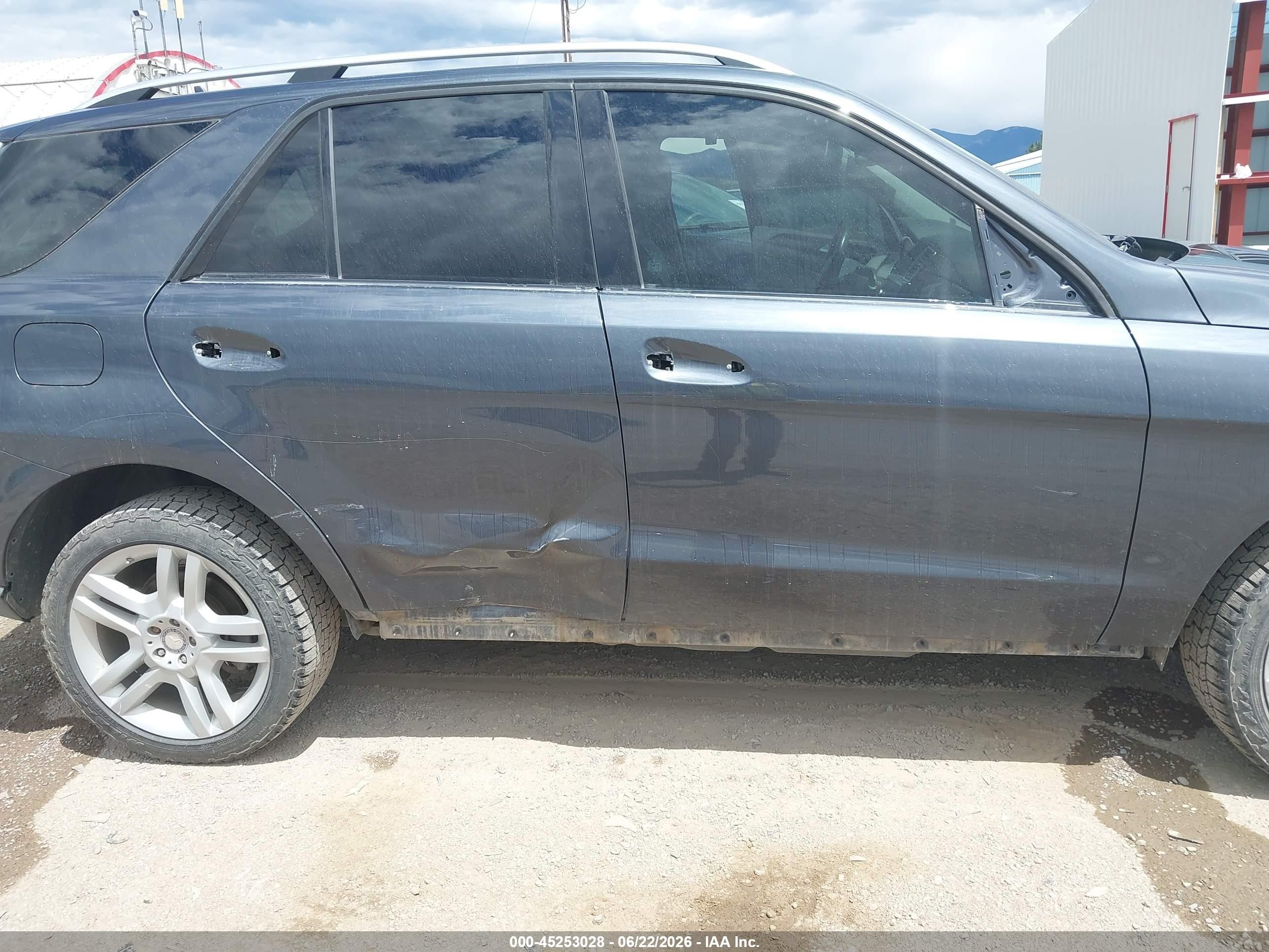 2015 Mercedes-benz Ml 350 4matic Gray vin: 4JGDA5HB5FA442045