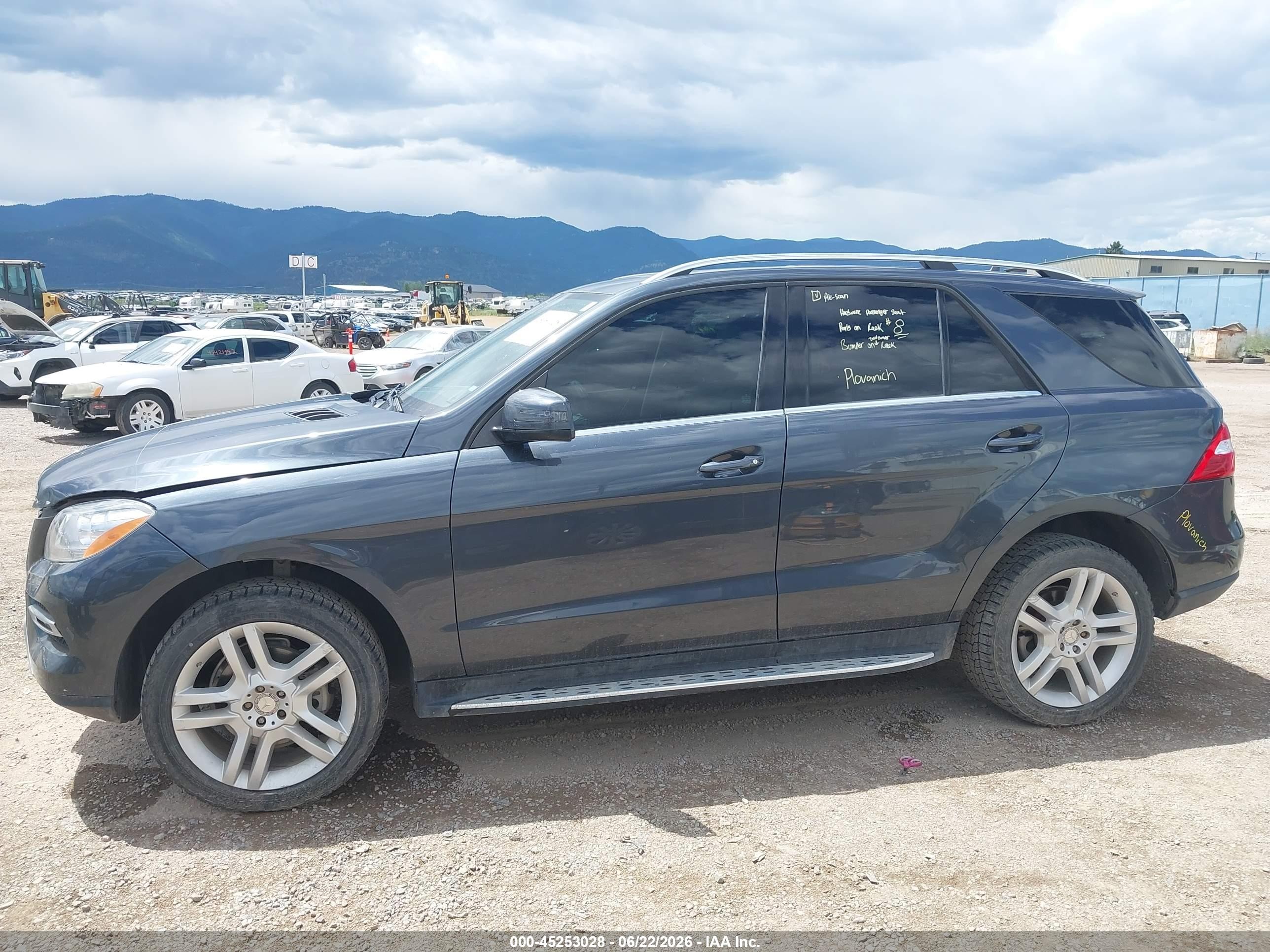 2015 Mercedes-benz Ml 350 4matic Gray vin: 4JGDA5HB5FA442045