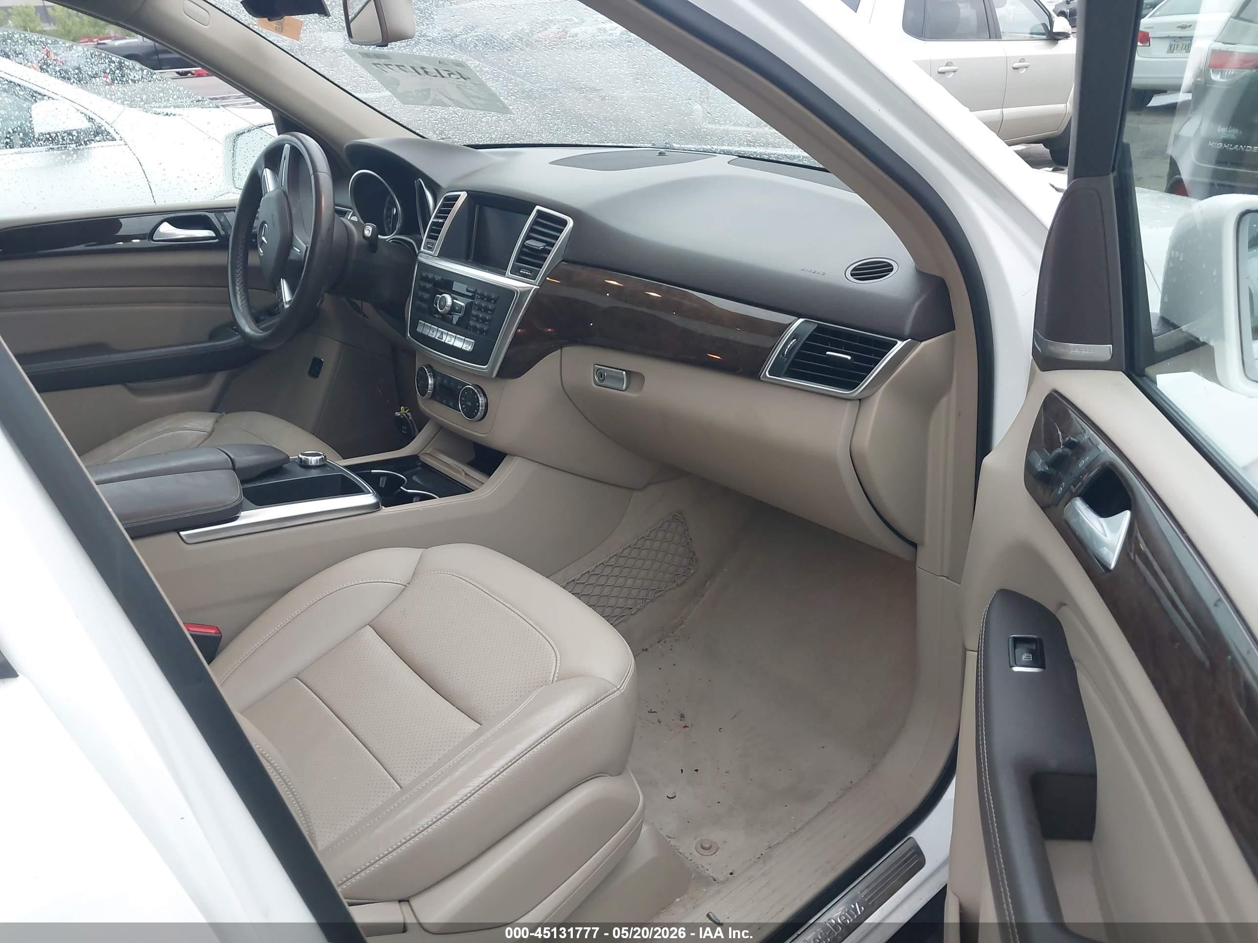 2015 Mercedes-benz Ml 350 4matic White vin: 4JGDA5HB5FA576005