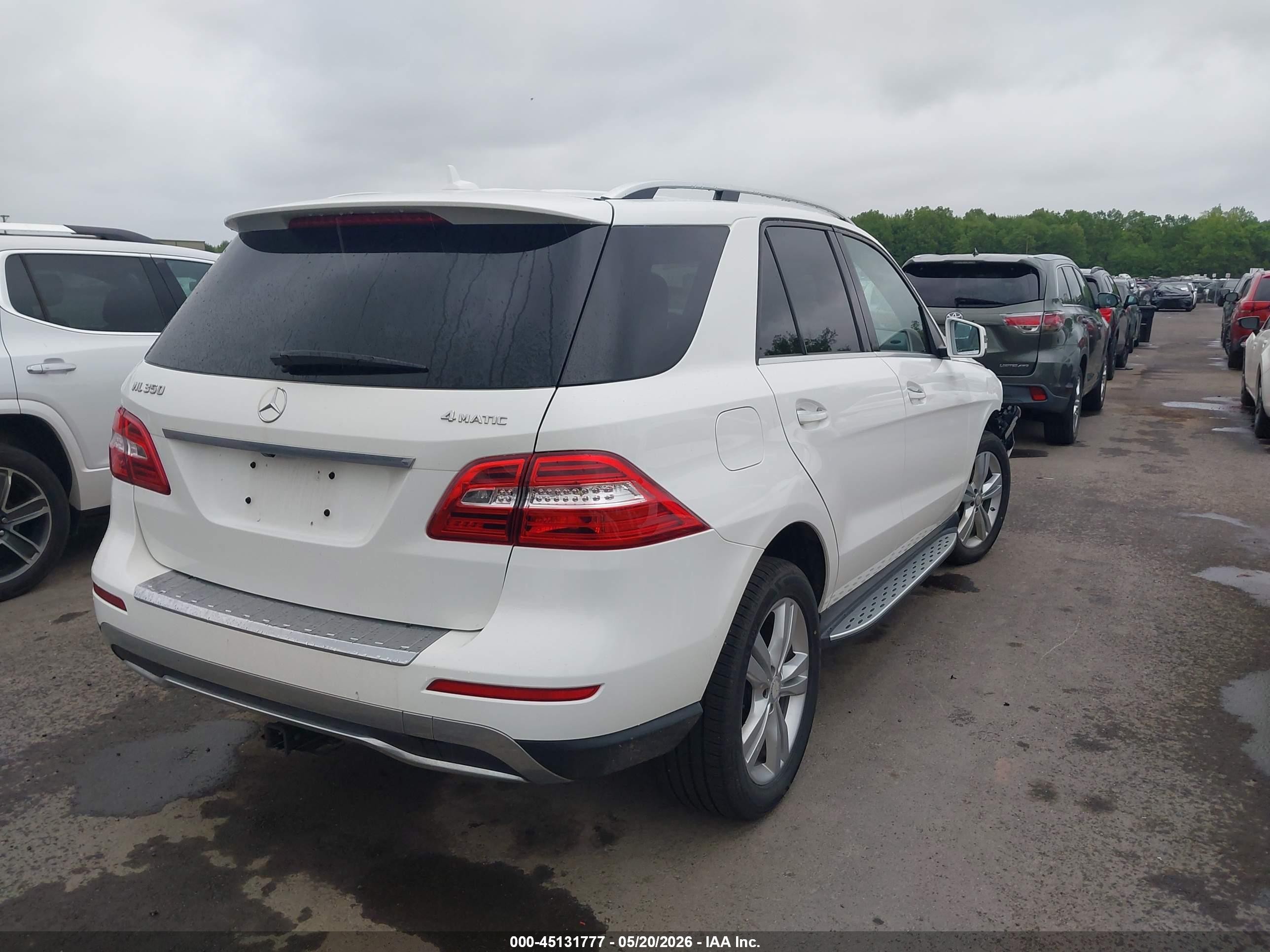 2015 Mercedes-benz Ml 350 4matic White vin: 4JGDA5HB5FA576005