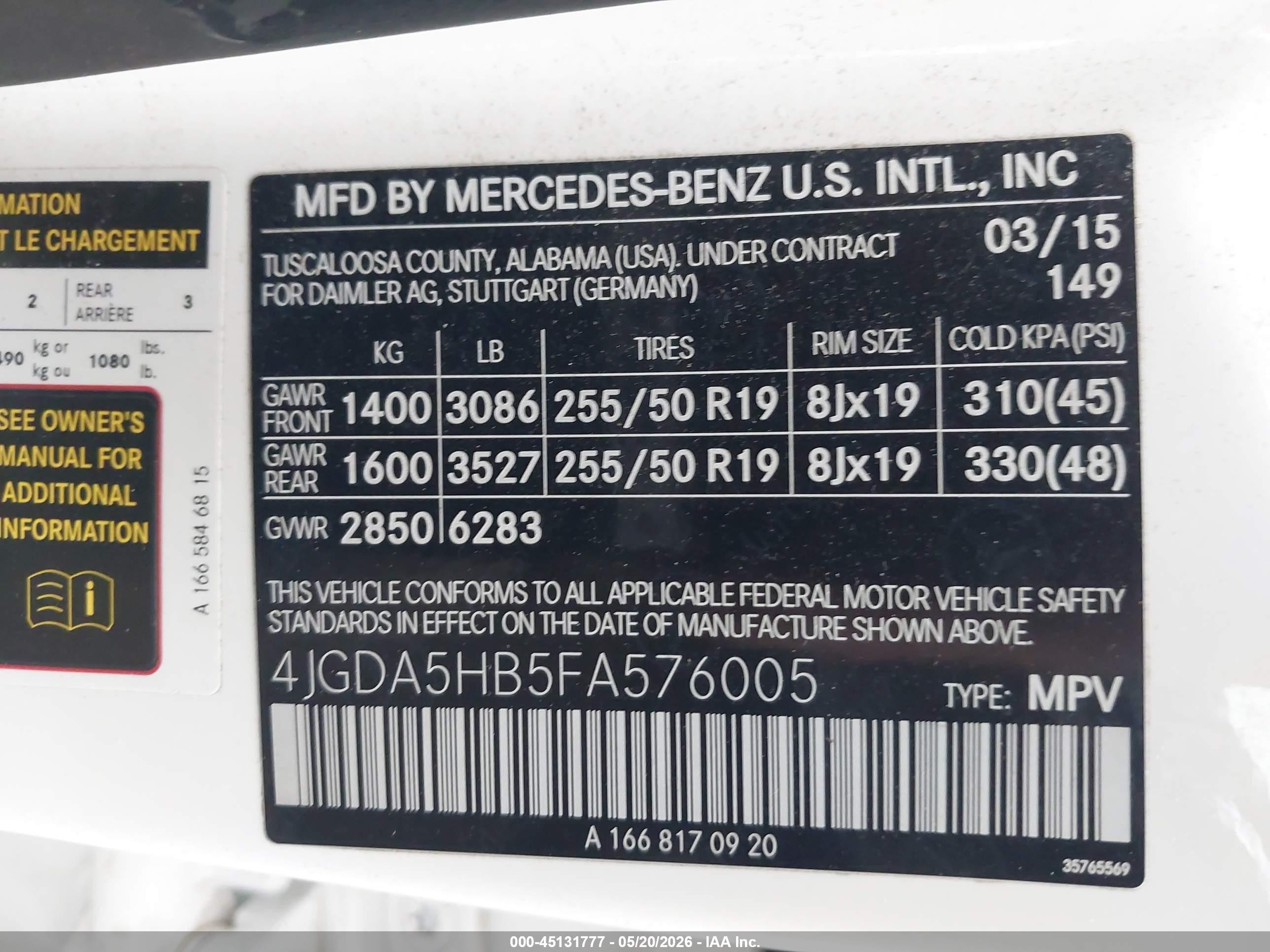 2015 Mercedes-benz Ml 350 4matic White vin: 4JGDA5HB5FA576005