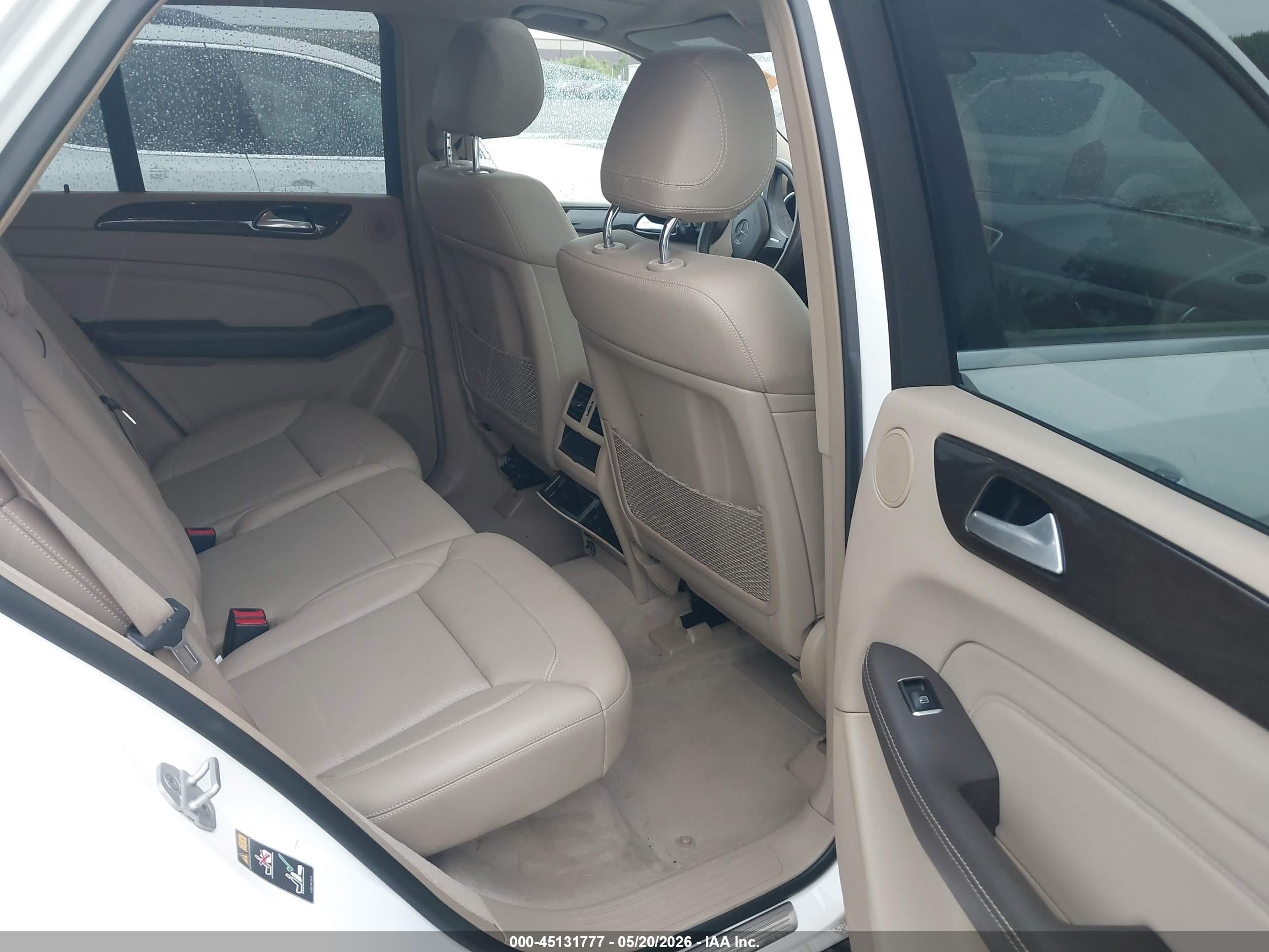 2015 Mercedes-benz Ml 350 4matic White vin: 4JGDA5HB5FA576005