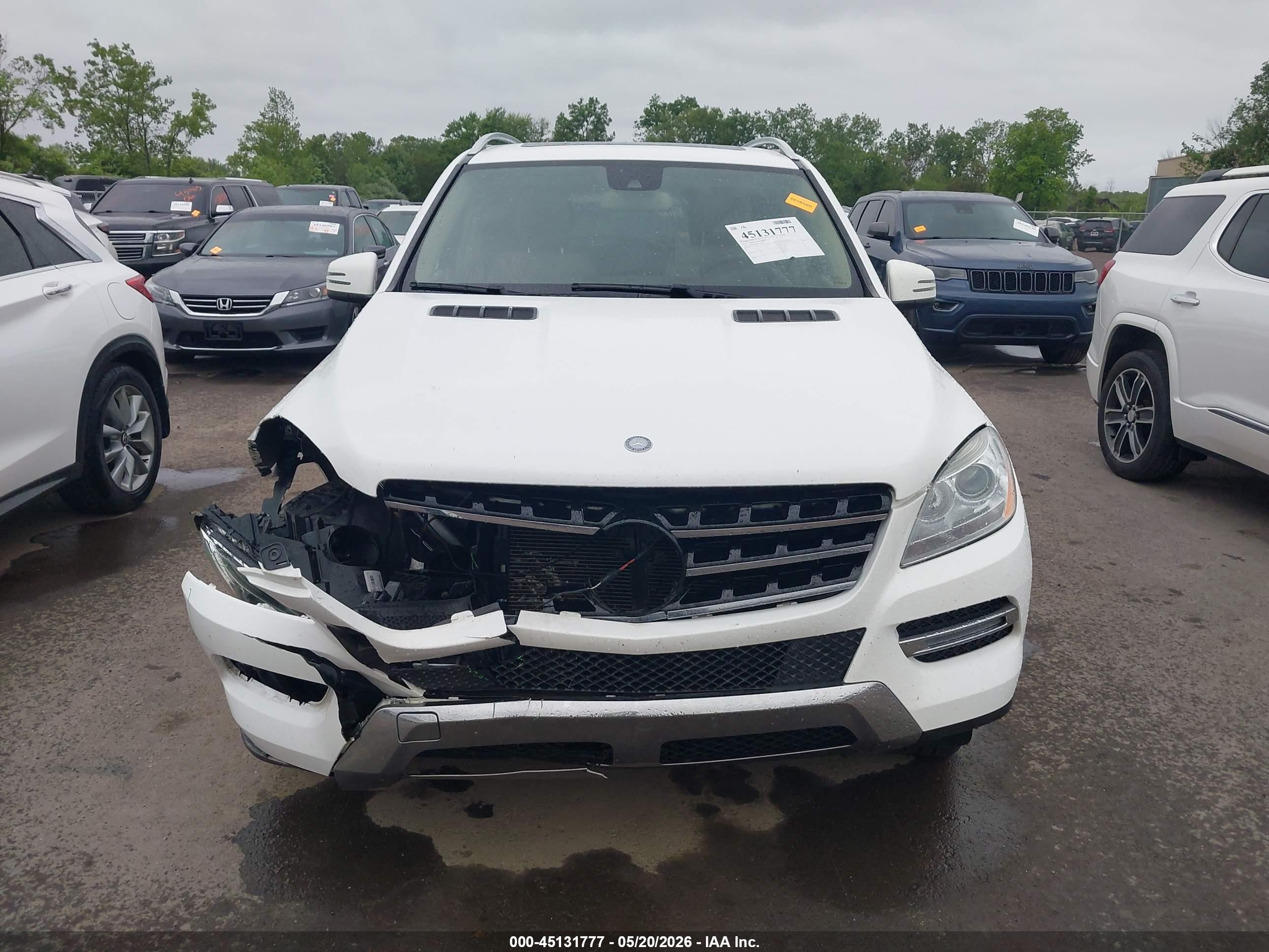 2015 Mercedes-benz Ml 350 4matic White vin: 4JGDA5HB5FA576005