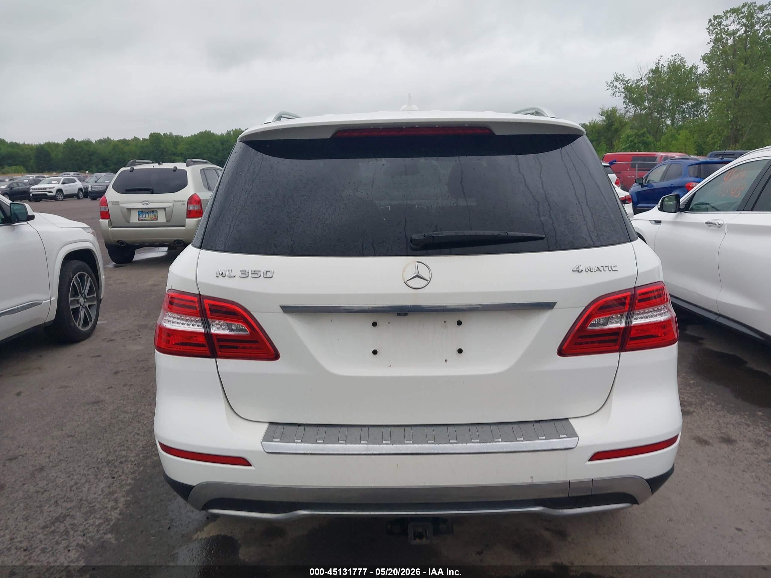 2015 Mercedes-benz Ml 350 4matic White vin: 4JGDA5HB5FA576005