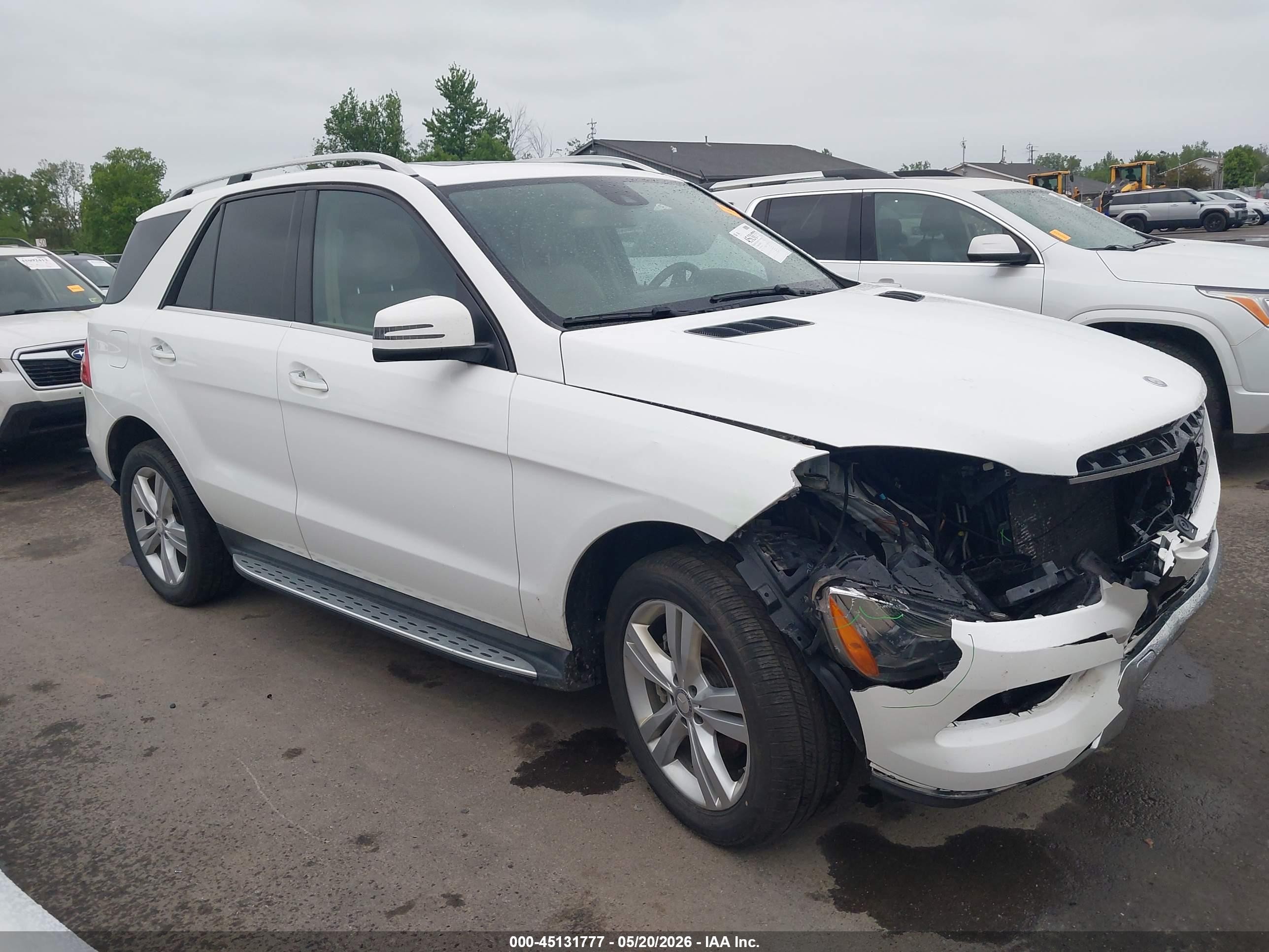 2015 Mercedes-benz Ml 350 4matic White vin: 4JGDA5HB5FA576005