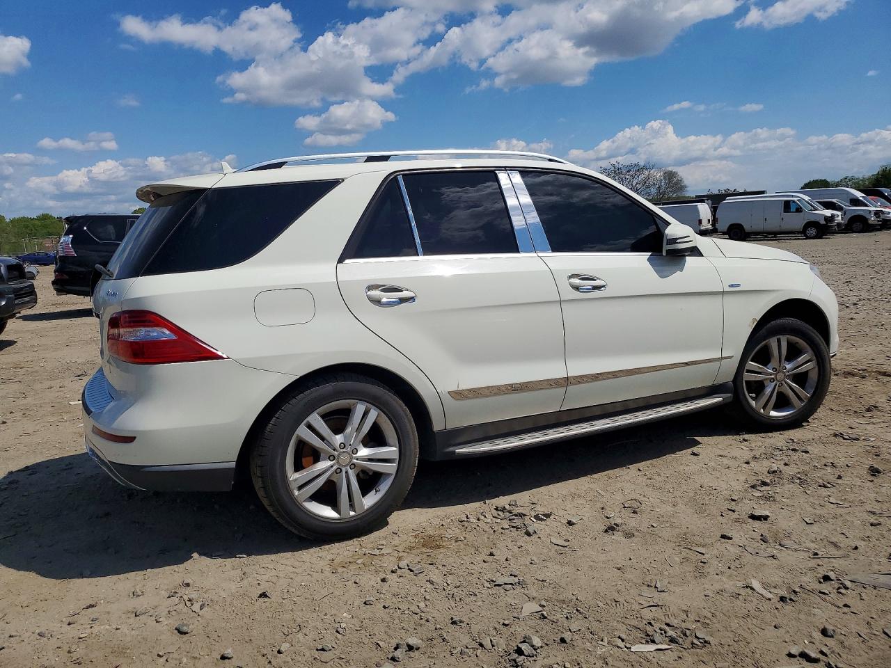 2012 Mercedes-benz Ml 350 4matic White vin: 4JGDA5HB6CA007708