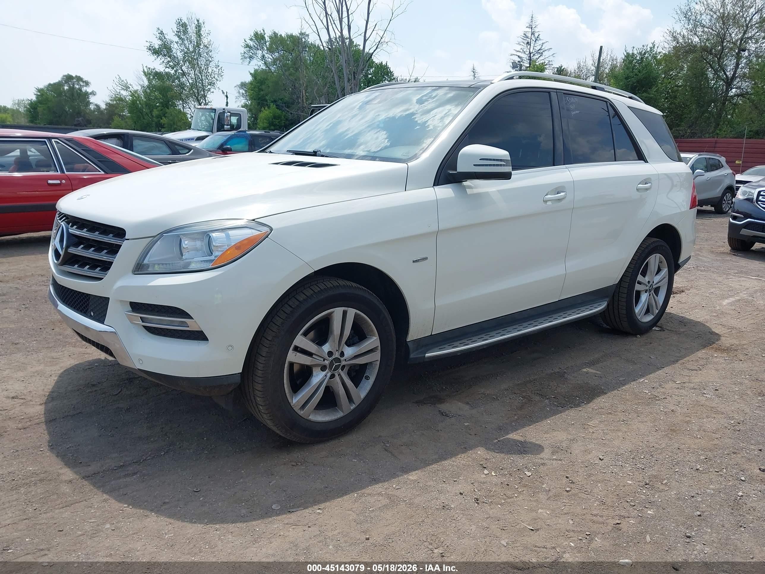2012 Mercedes-benz Ml 350 4matic White vin: 4JGDA5HB6CA023486