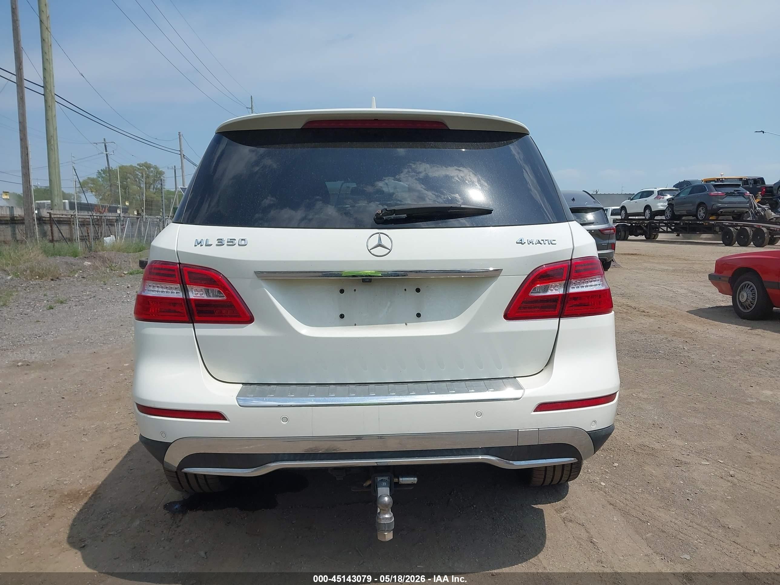 2012 Mercedes-benz Ml 350 4matic White vin: 4JGDA5HB6CA023486