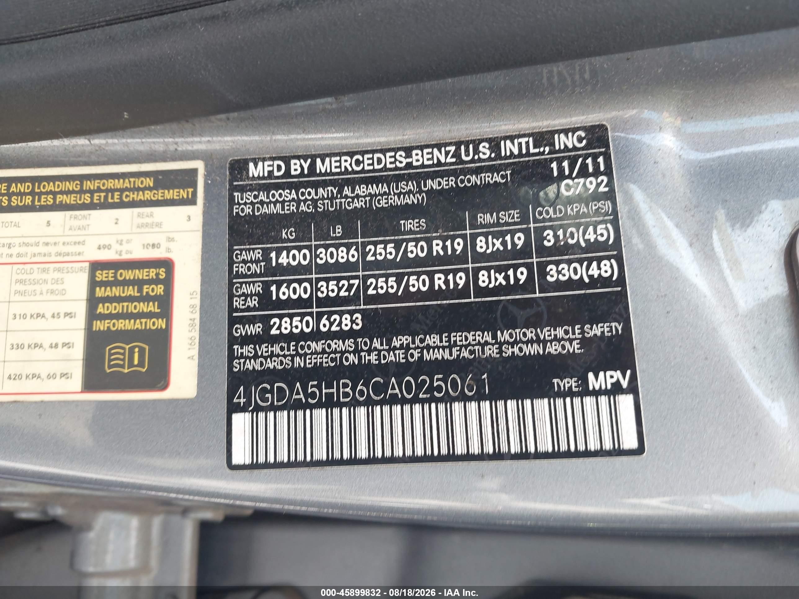 2012 Mercedes-benz Ml 350 4matic Gray vin: 4JGDA5HB6CA025061