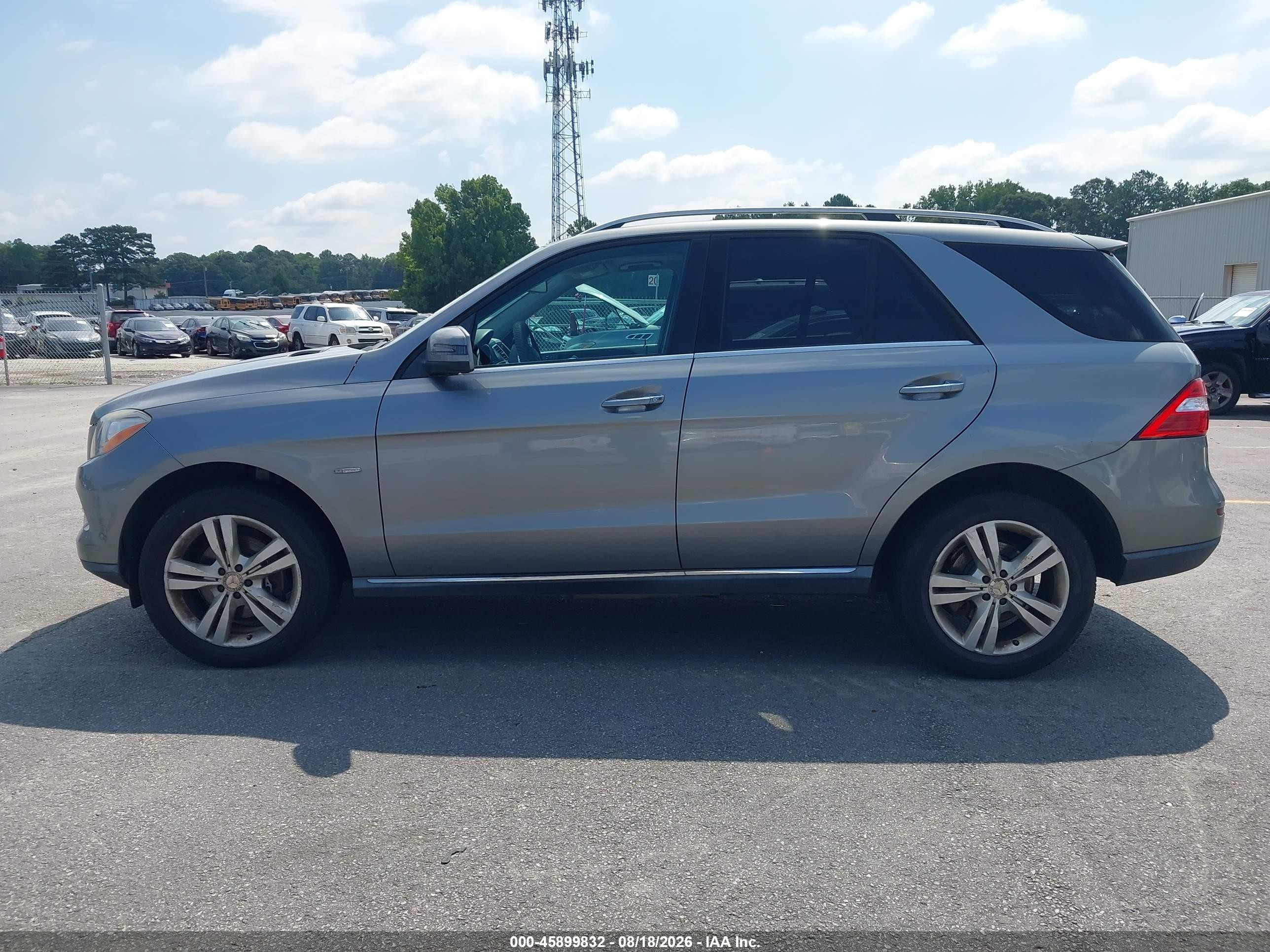 2012 Mercedes-benz Ml 350 4matic Gray vin: 4JGDA5HB6CA025061