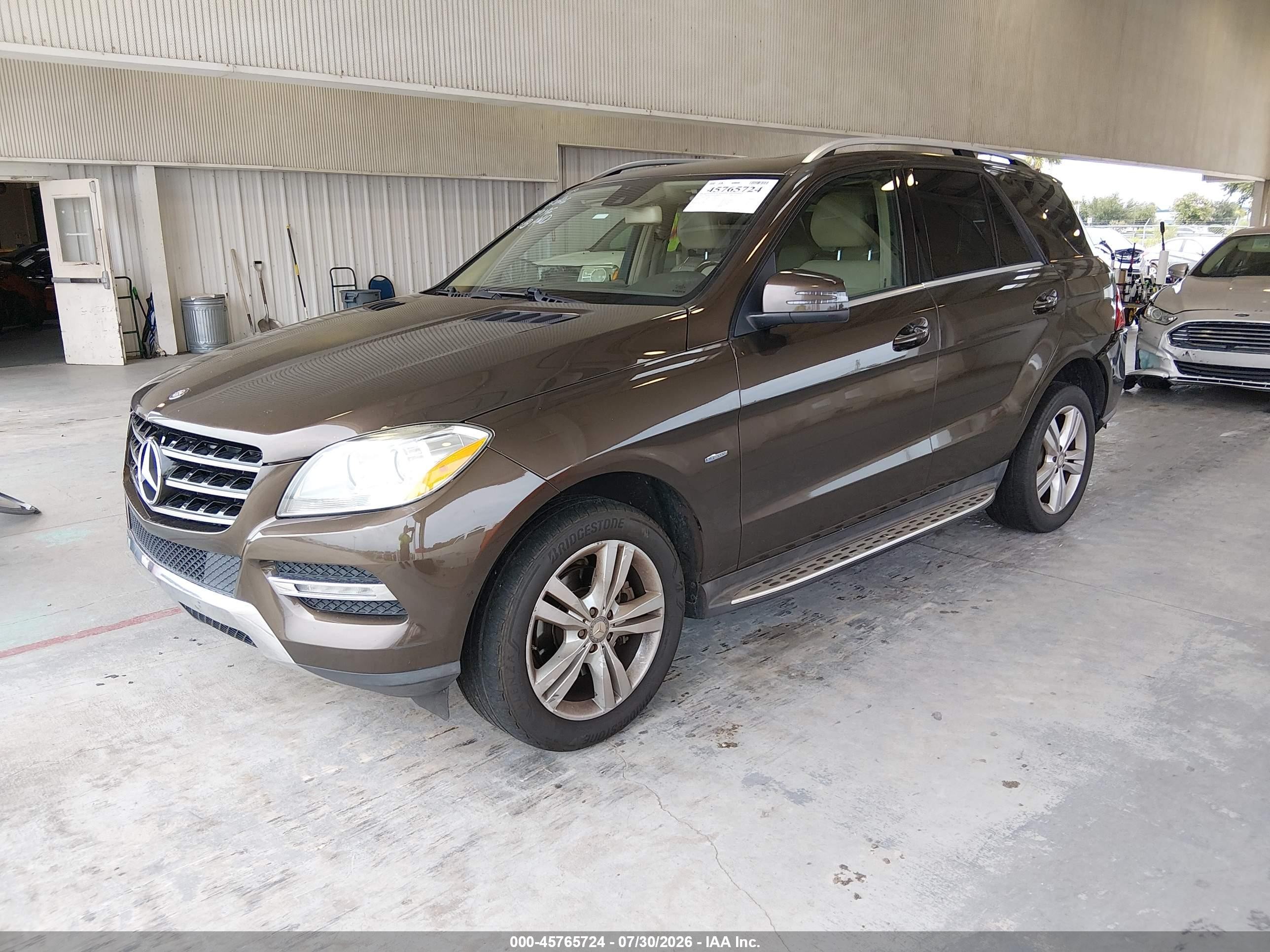 2012 Mercedes-benz Ml 350 4matic Brown vin: 4JGDA5HB6CA025187