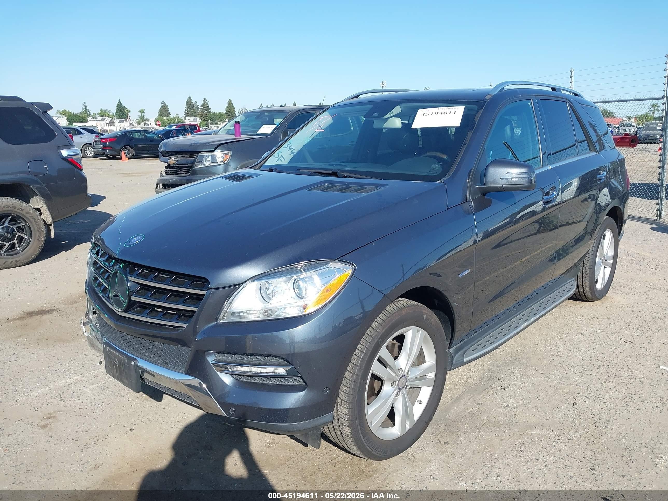 2012 Mercedes-benz Ml 350 4matic Gray vin: 4JGDA5HB6CA030003