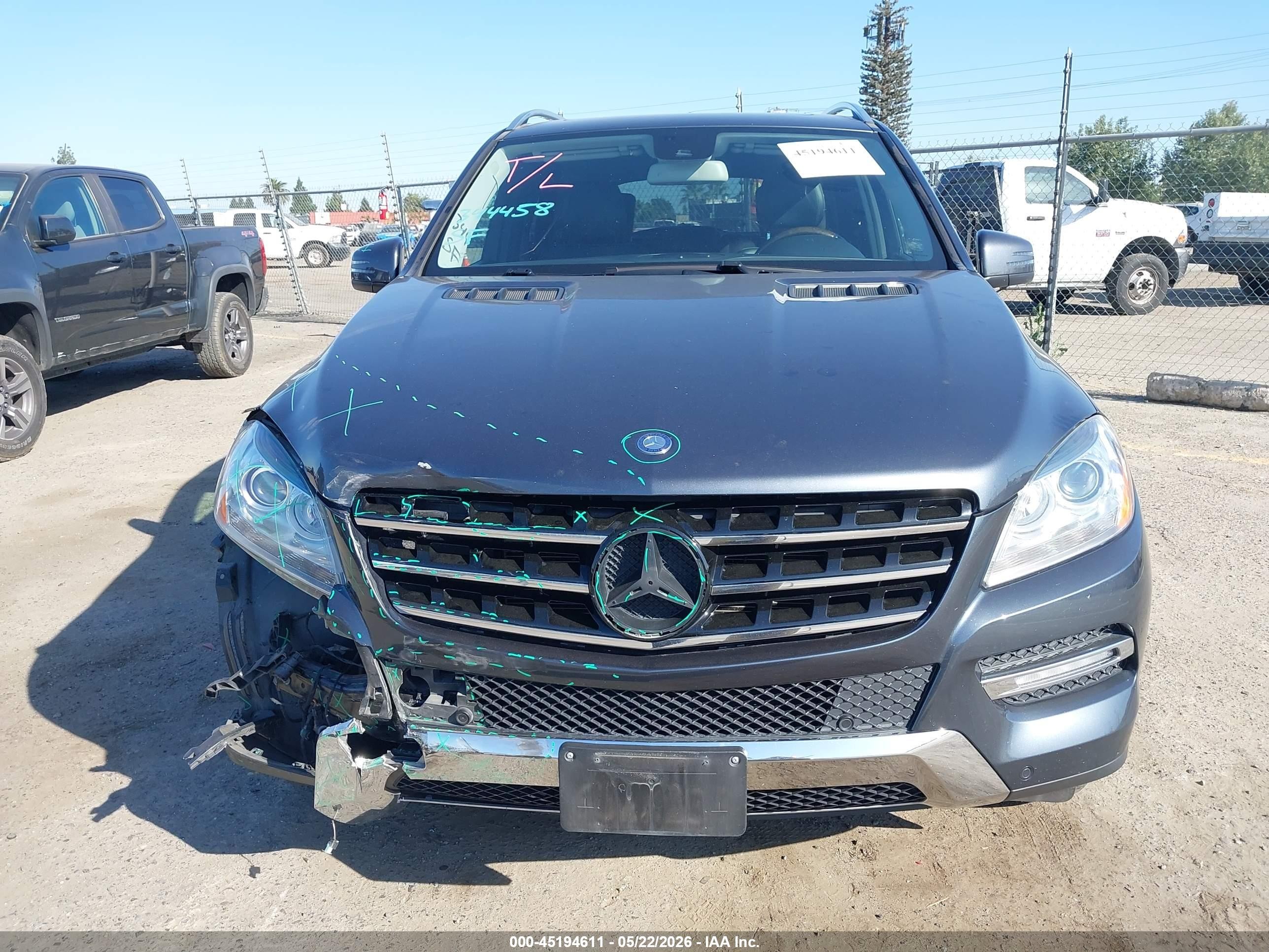 2012 Mercedes-benz Ml 350 4matic Gray vin: 4JGDA5HB6CA030003