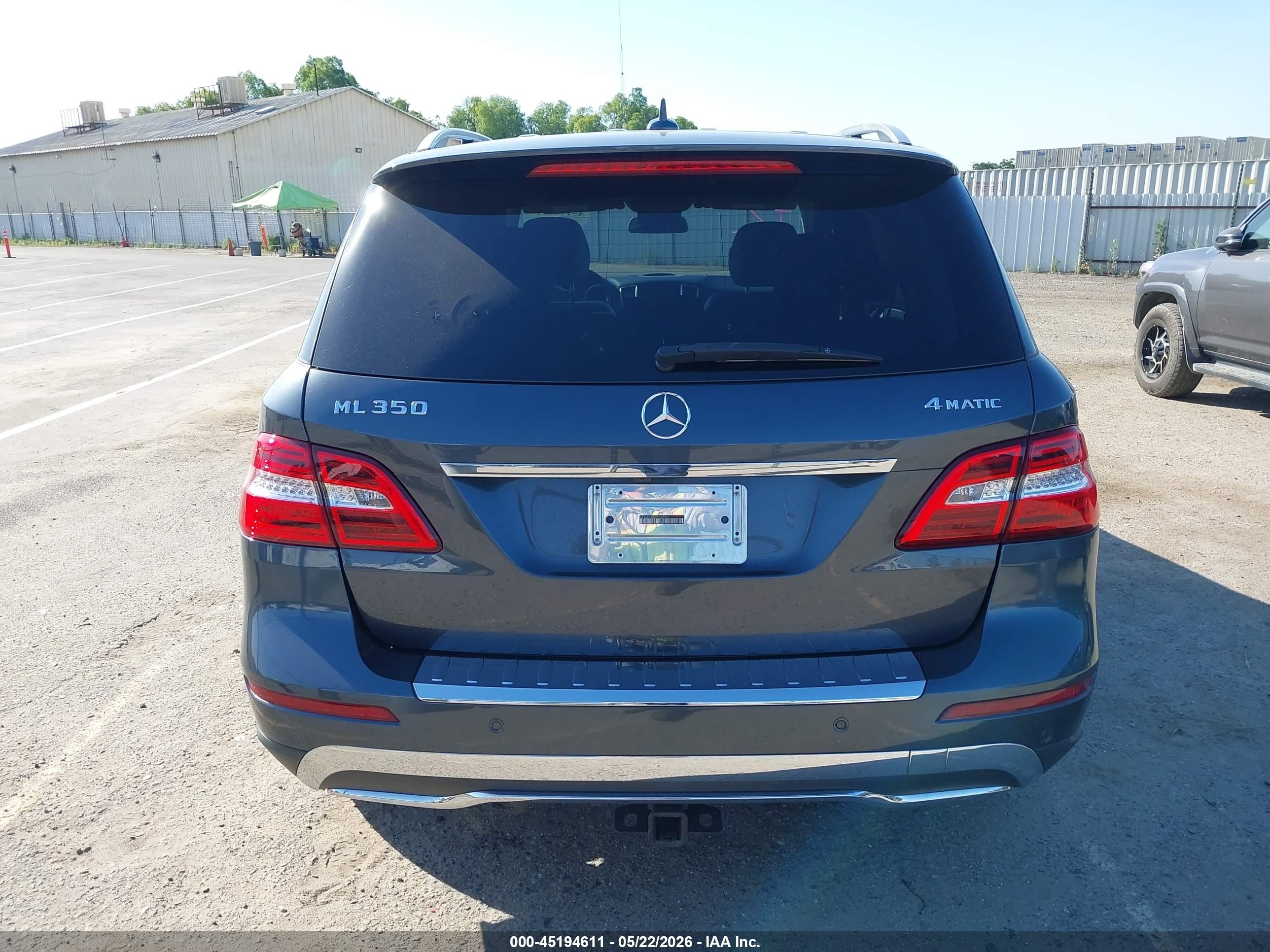 2012 Mercedes-benz Ml 350 4matic Gray vin: 4JGDA5HB6CA030003