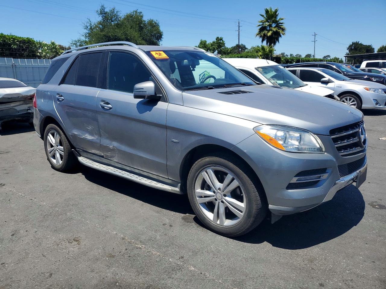 2012 Mercedes-benz Ml 350 4matic Silver vin: 4JGDA5HB6CA057718