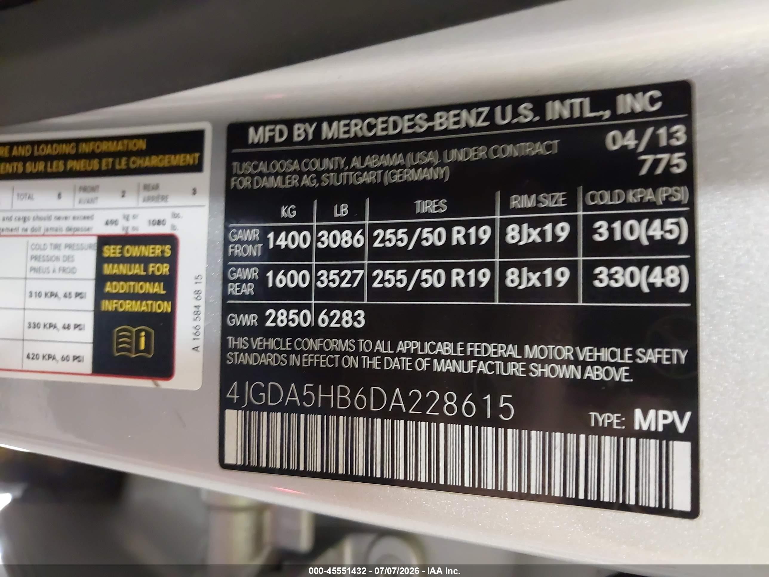 2013 Mercedes-benz Ml 350 4matic Серебряный vin: 4JGDA5HB6DA228615