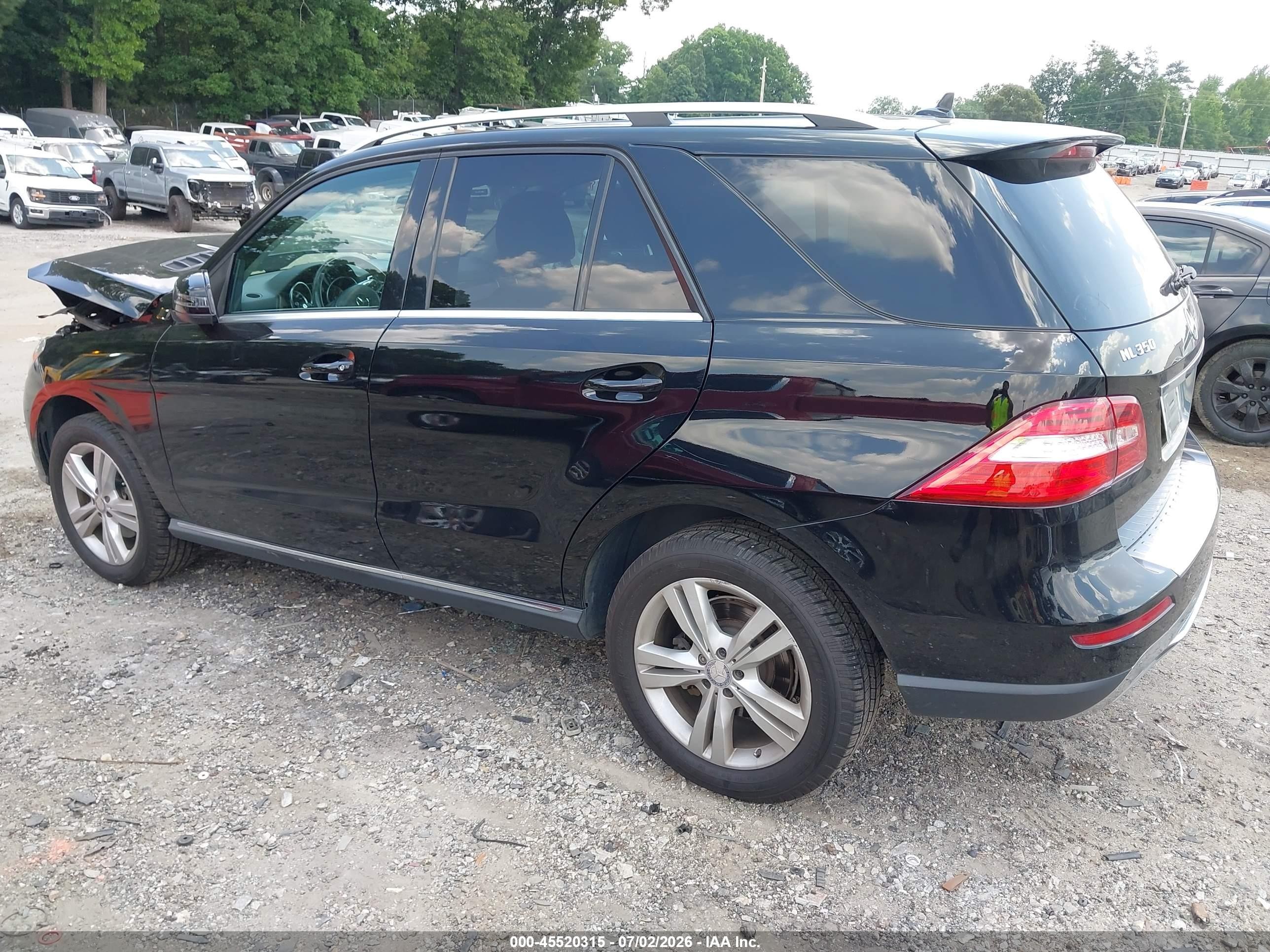 2013 Mercedes-benz Ml 350 4matic Black vin: 4JGDA5HB6DA235855
