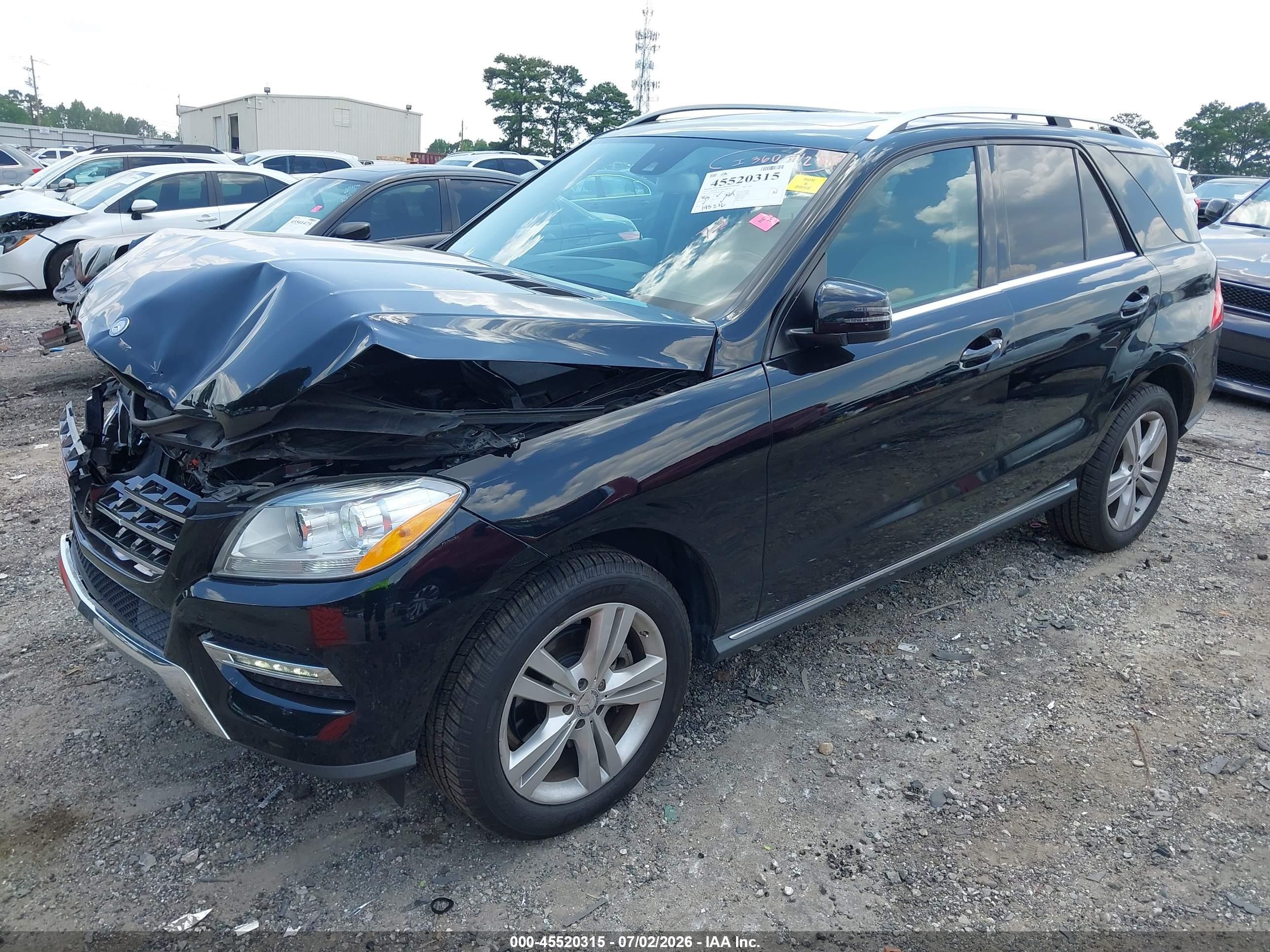 2013 Mercedes-benz Ml 350 4matic Black vin: 4JGDA5HB6DA235855