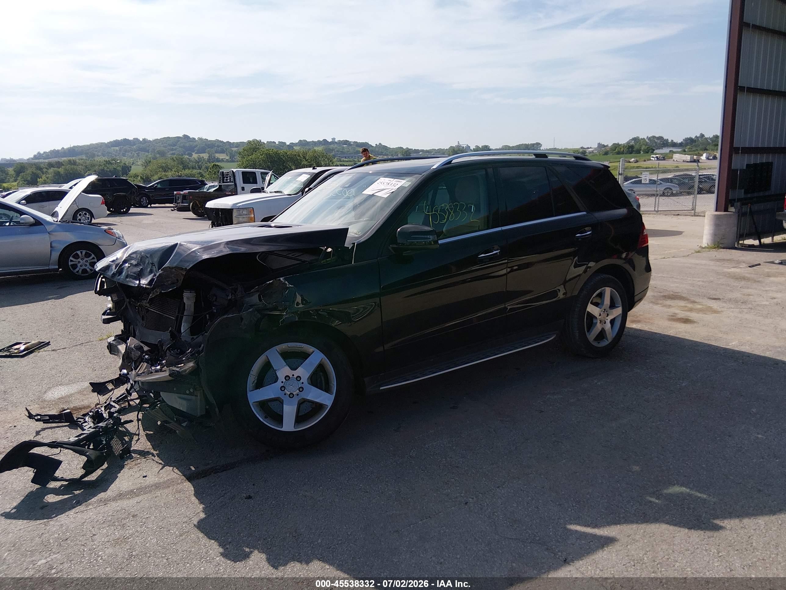 2014 Mercedes-benz Ml 350 4matic Black vin: 4JGDA5HB6EA274205