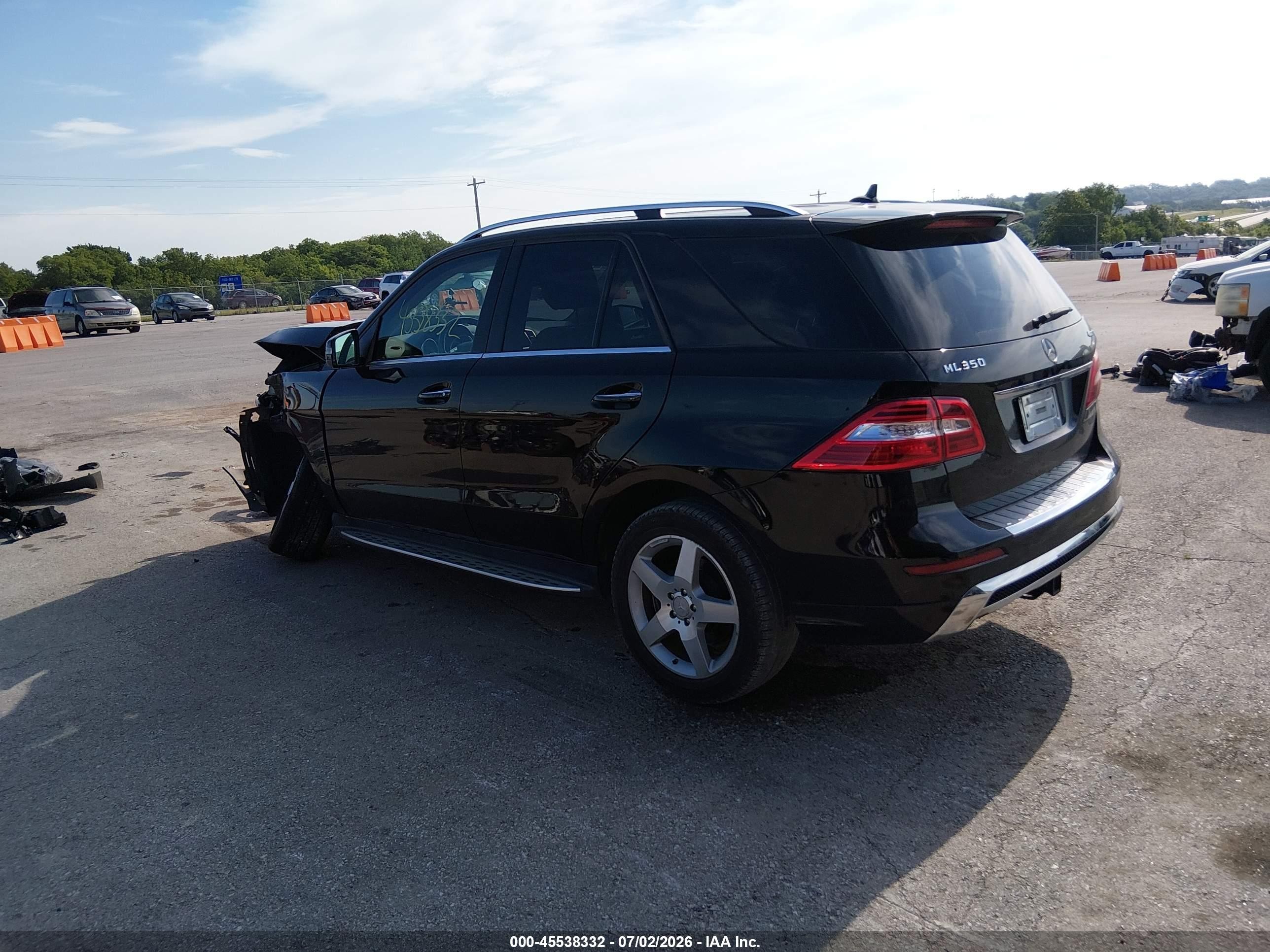 2014 Mercedes-benz Ml 350 4matic Black vin: 4JGDA5HB6EA274205