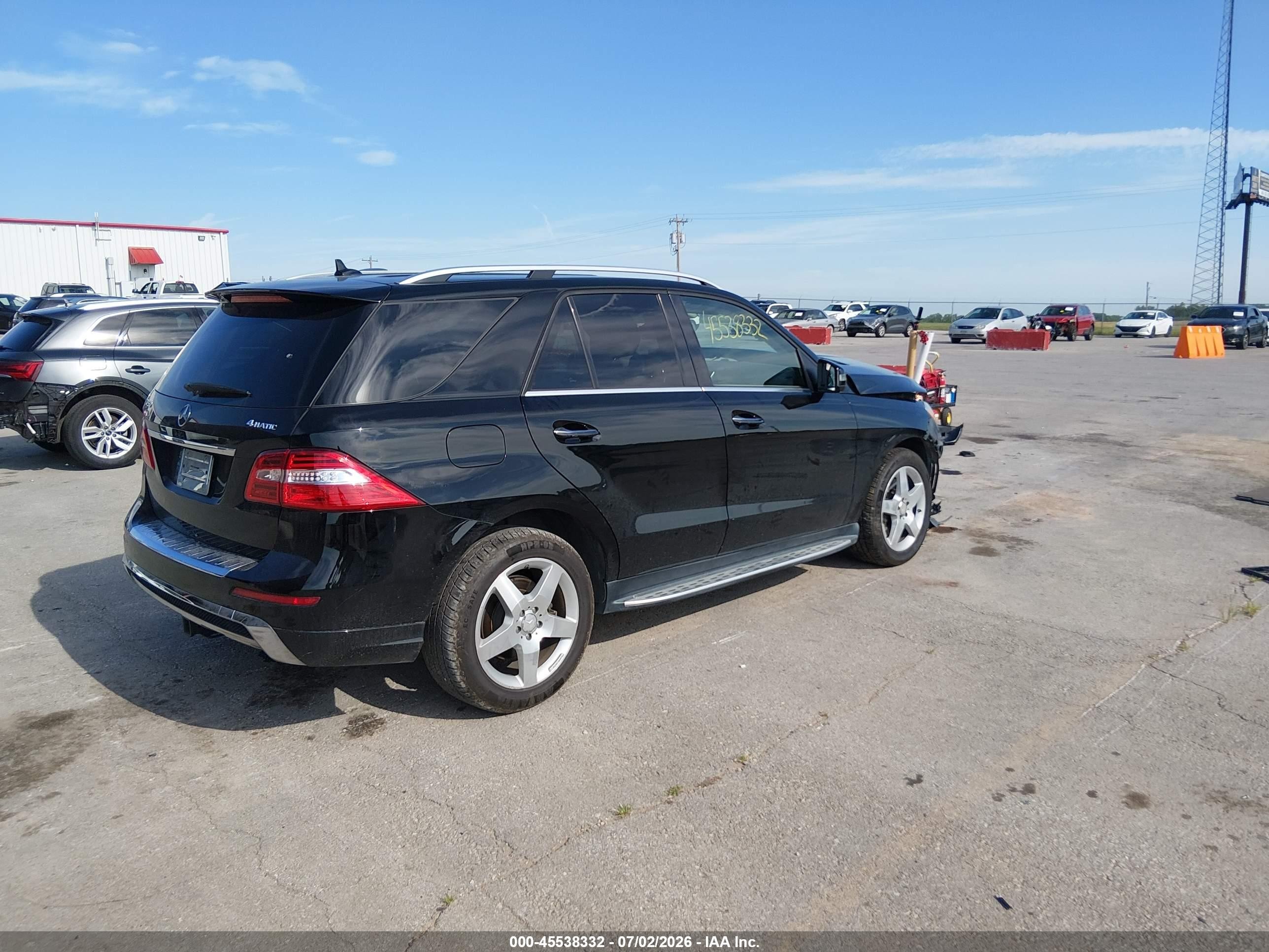 2014 Mercedes-benz Ml 350 4matic Black vin: 4JGDA5HB6EA274205