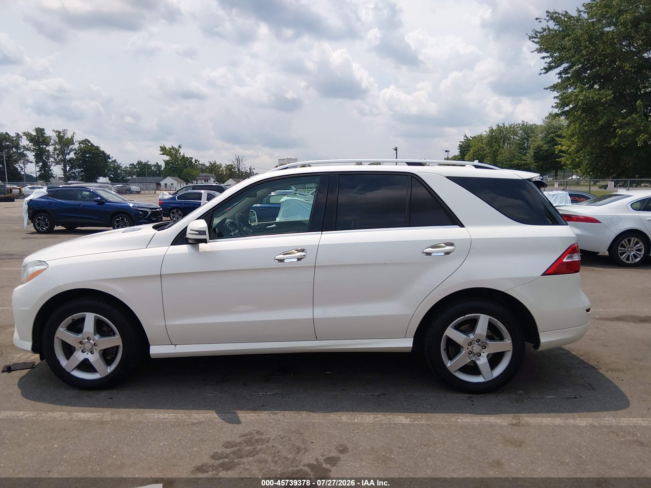 2014 Mercedes-benz Ml 350 4matic Белый vin: 4JGDA5HB6EA312287