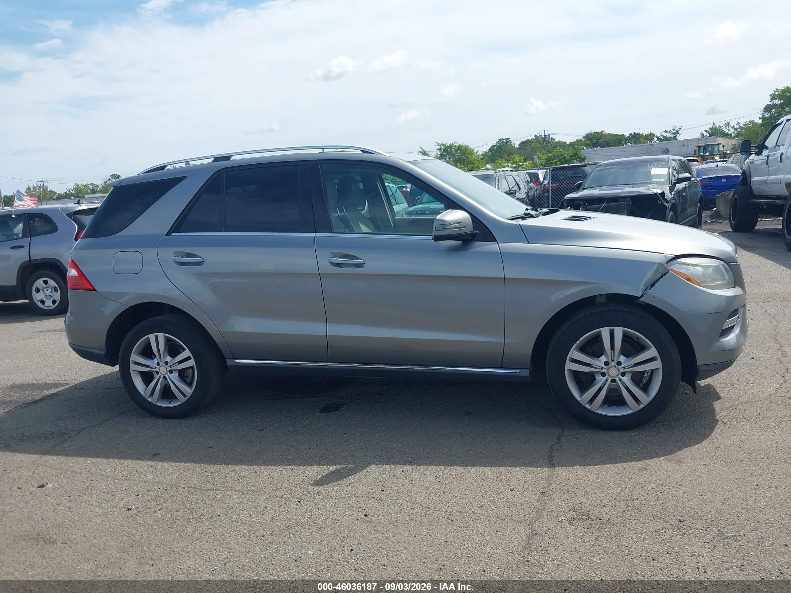 2014 Mercedes-benz Ml 350 4matic Gray vin: 4JGDA5HB6EA332359