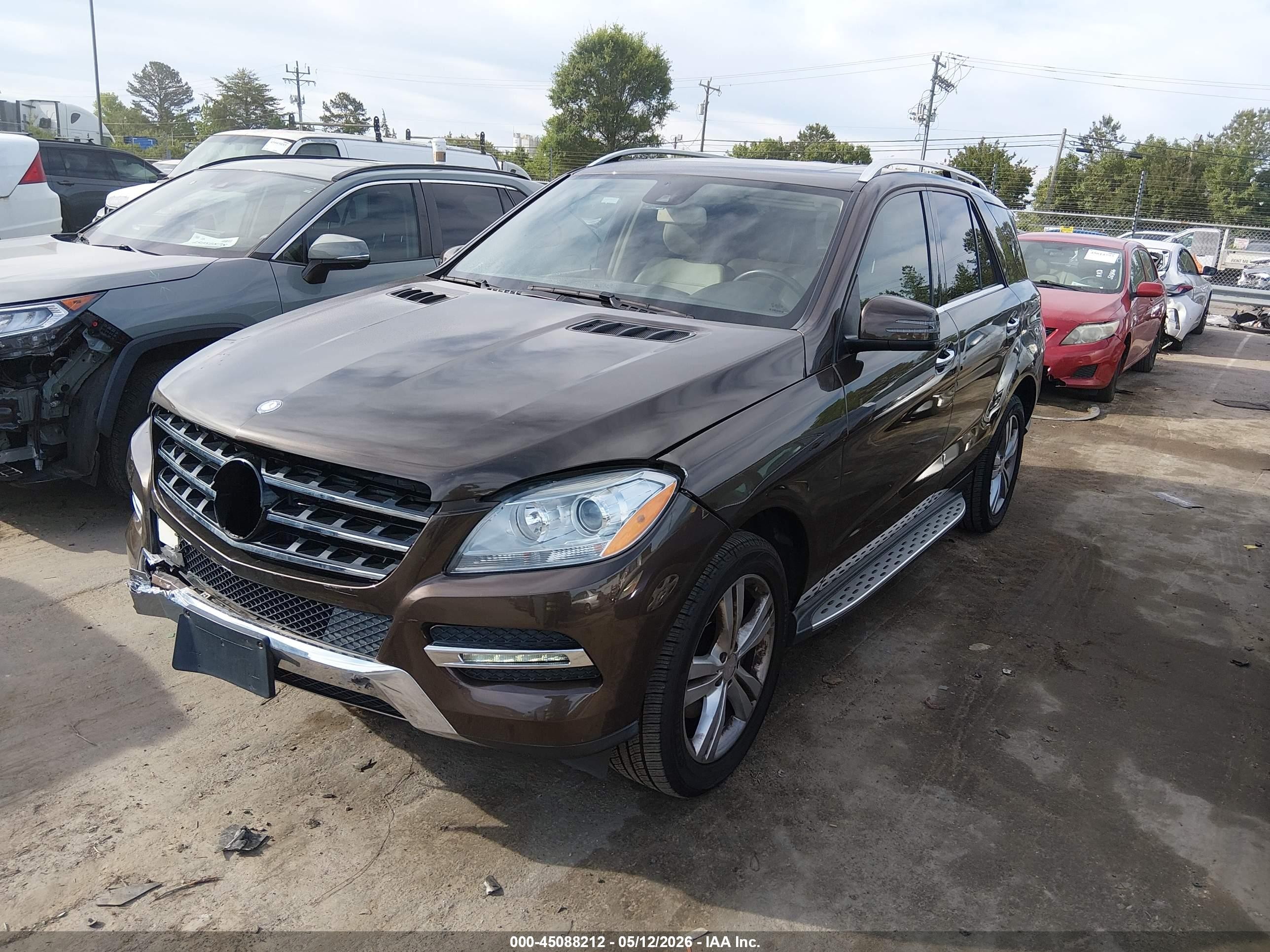 2014 Mercedes-benz Ml 350 4matic Brown vin: 4JGDA5HB6EA427360