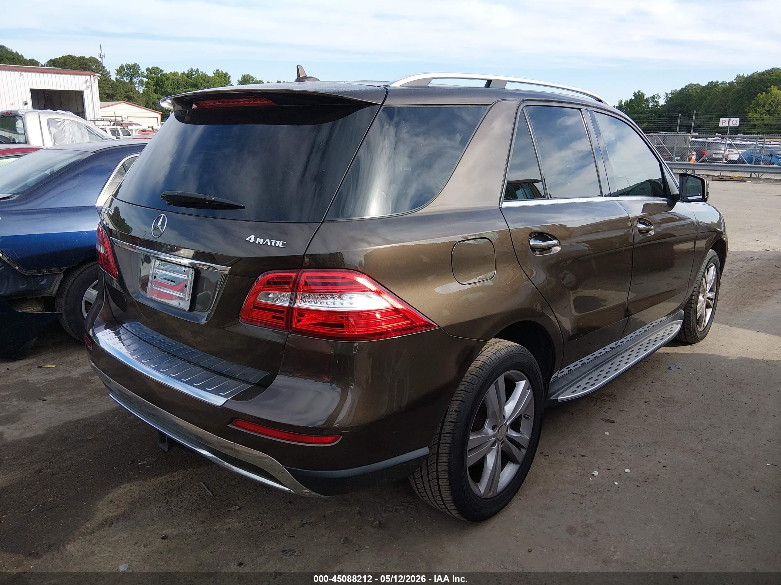 2014 Mercedes-benz Ml 350 4matic Brown vin: 4JGDA5HB6EA427360