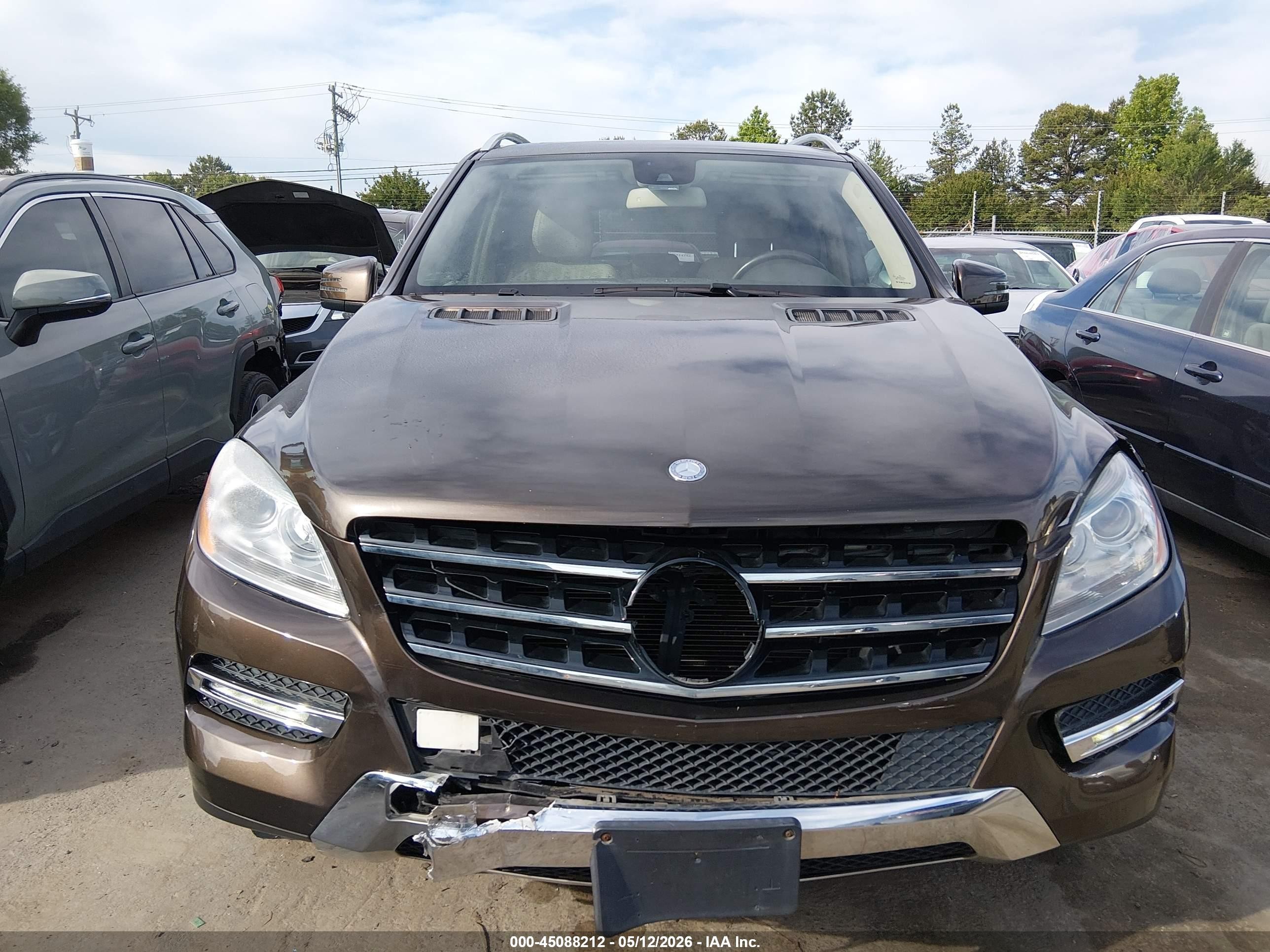 2014 Mercedes-benz Ml 350 4matic Brown vin: 4JGDA5HB6EA427360
