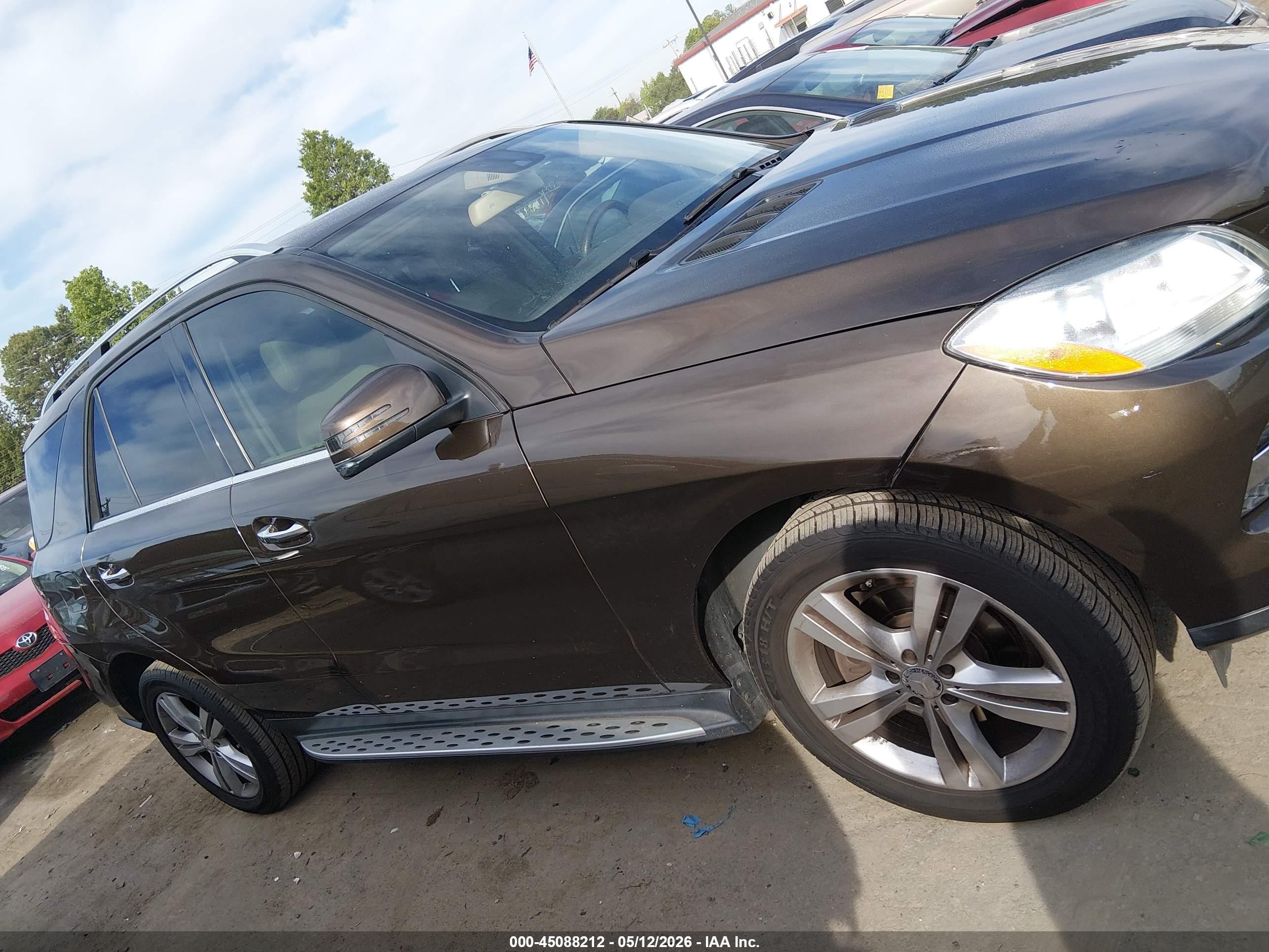 2014 Mercedes-benz Ml 350 4matic Brown vin: 4JGDA5HB6EA427360