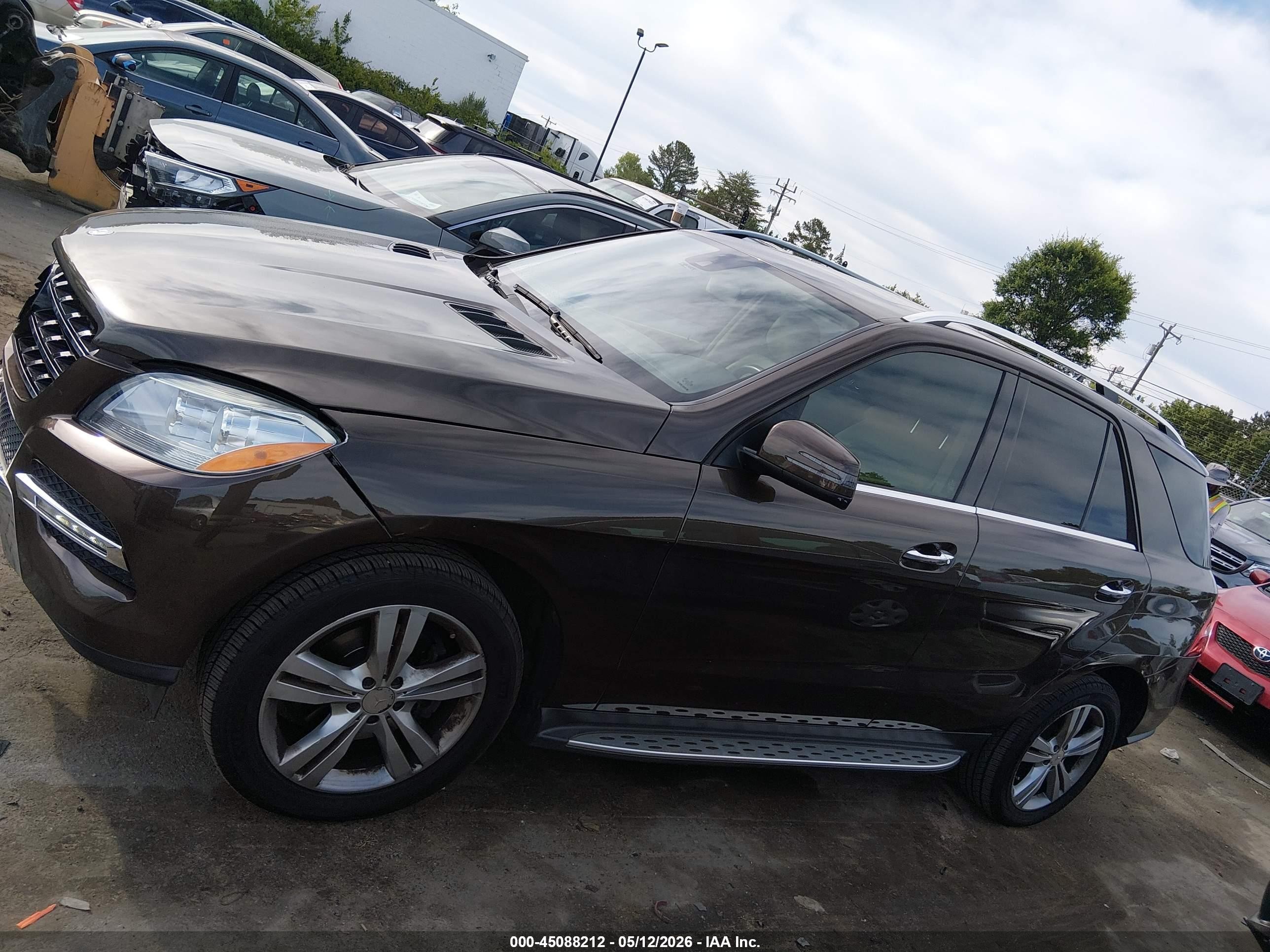 2014 Mercedes-benz Ml 350 4matic Brown vin: 4JGDA5HB6EA427360