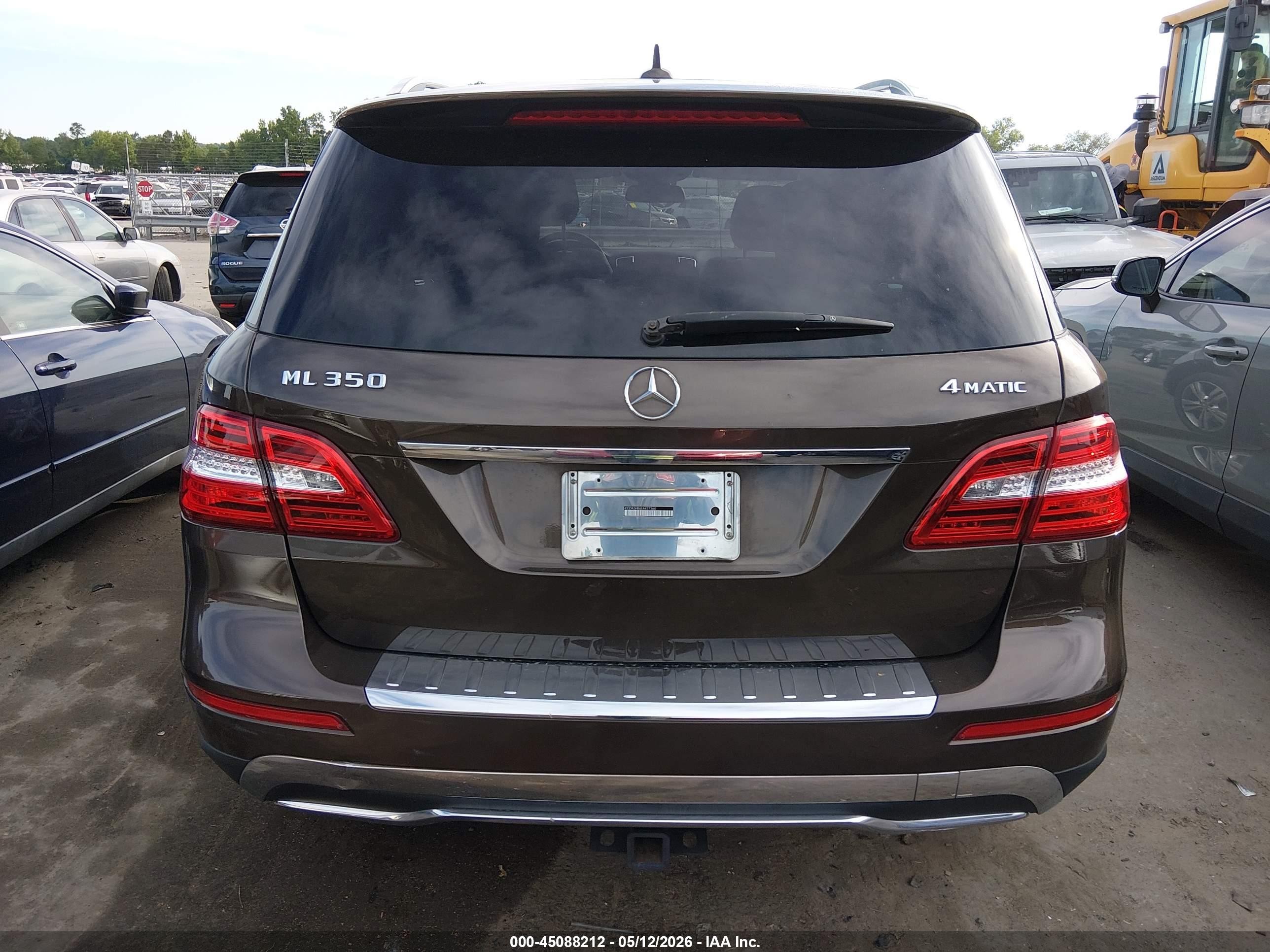 2014 Mercedes-benz Ml 350 4matic Brown vin: 4JGDA5HB6EA427360