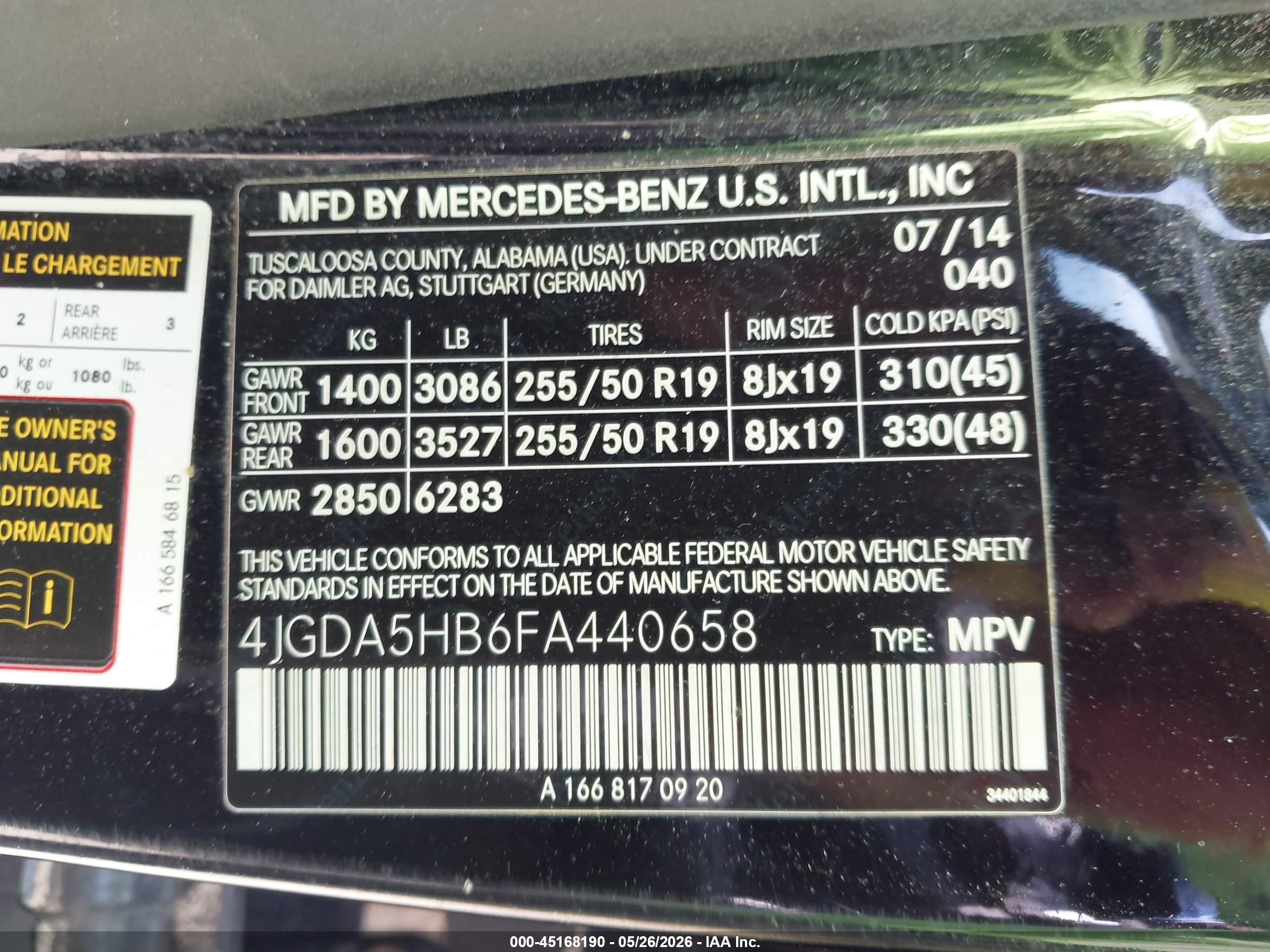 2015 Mercedes-benz Ml 350 4matic Черный vin: 4JGDA5HB6FA440658