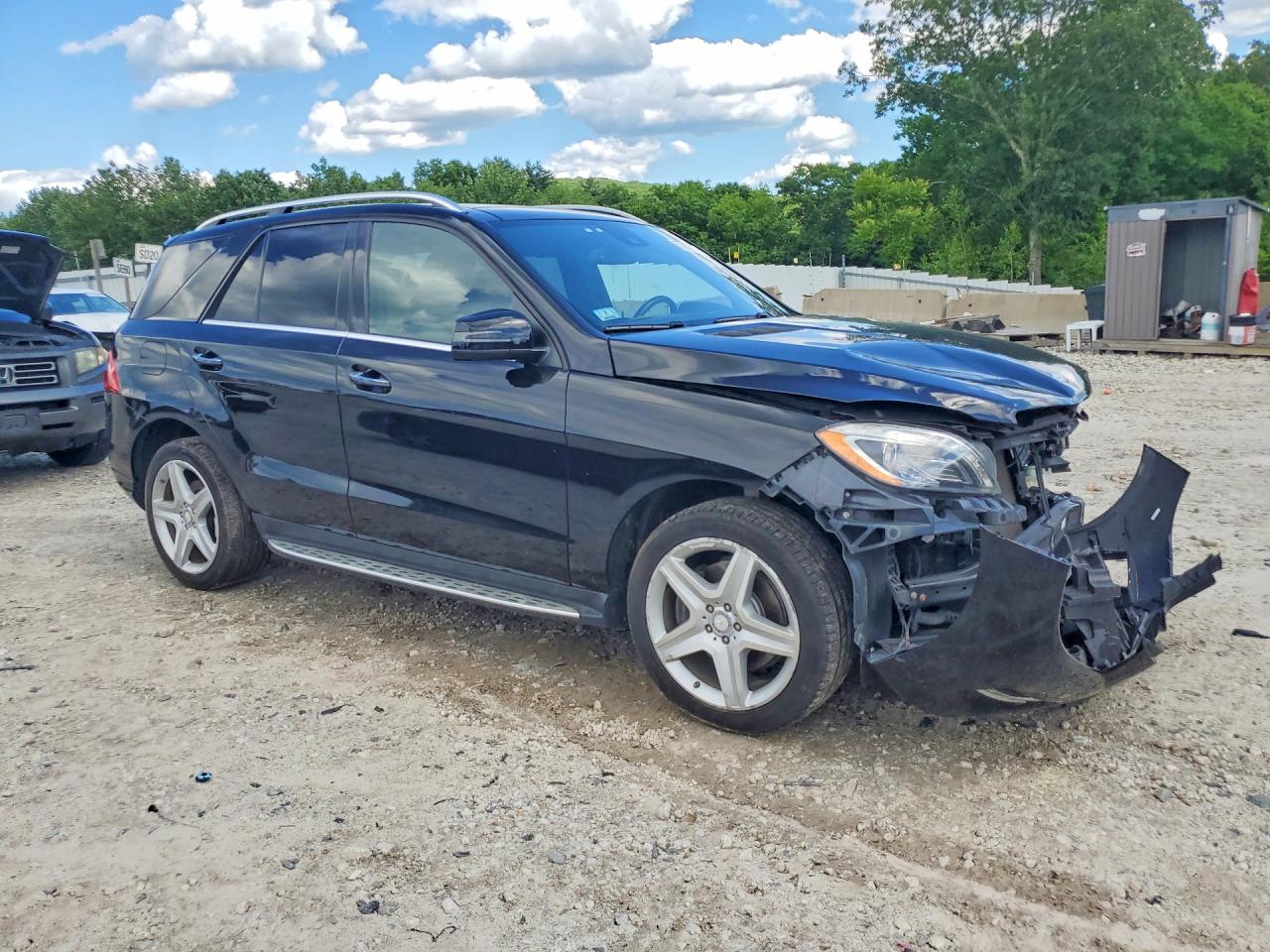 2015 Mercedes-benz Ml 350 4matic Black vin: 4JGDA5HB6FA493716