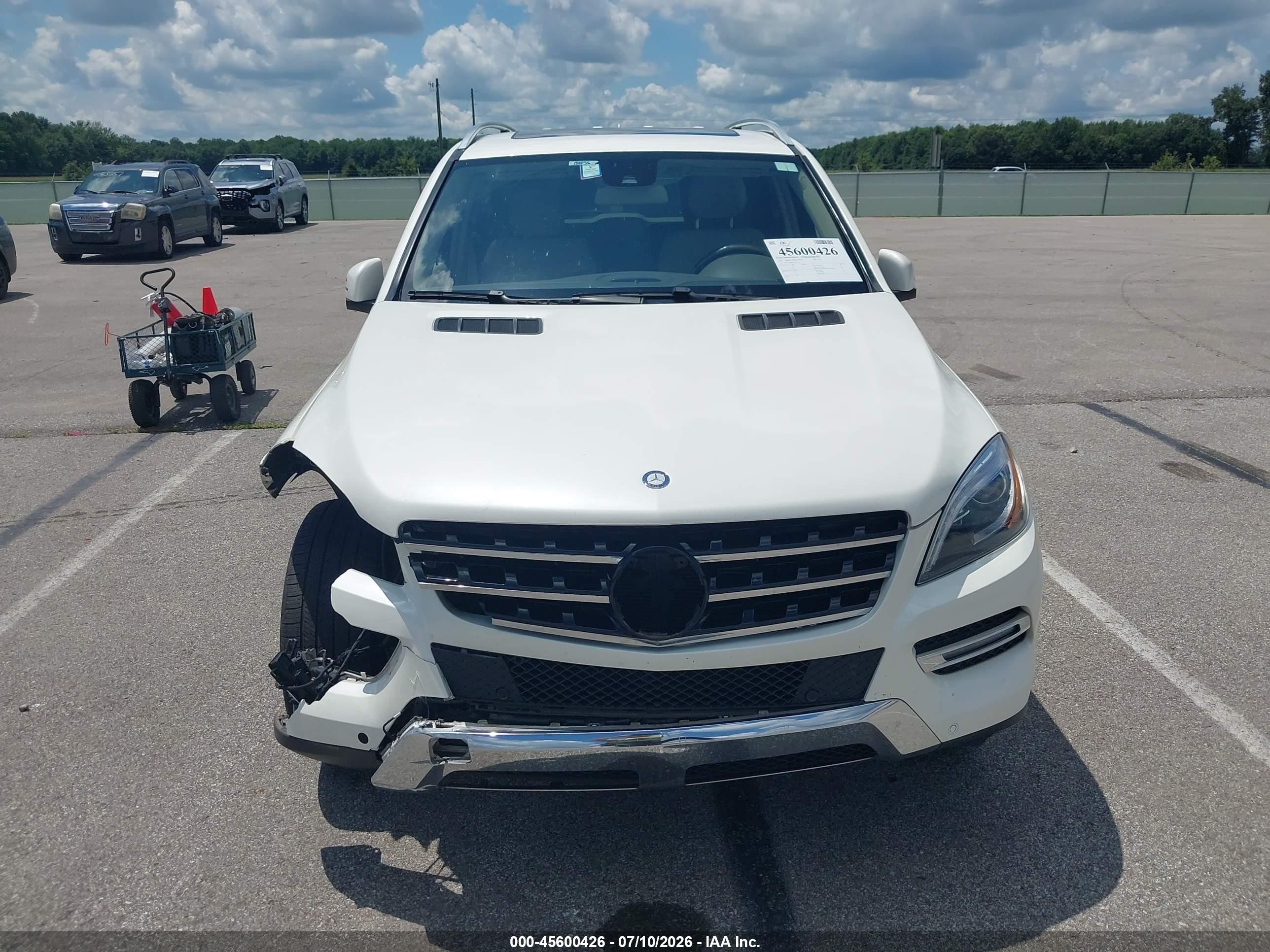 2015 Mercedes-benz Ml 350 4matic White vin: 4JGDA5HB6FA507114