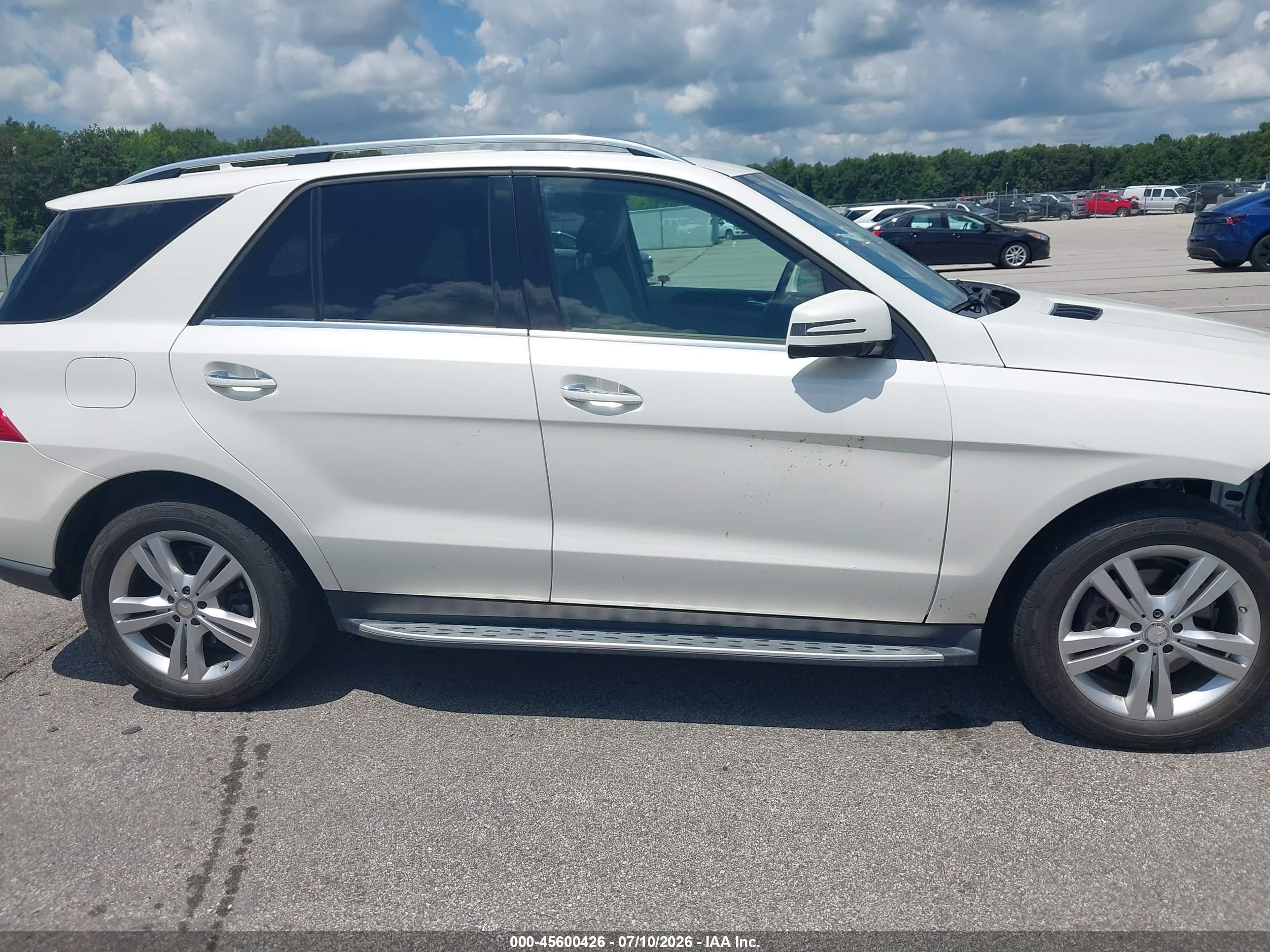 2015 Mercedes-benz Ml 350 4matic White vin: 4JGDA5HB6FA507114