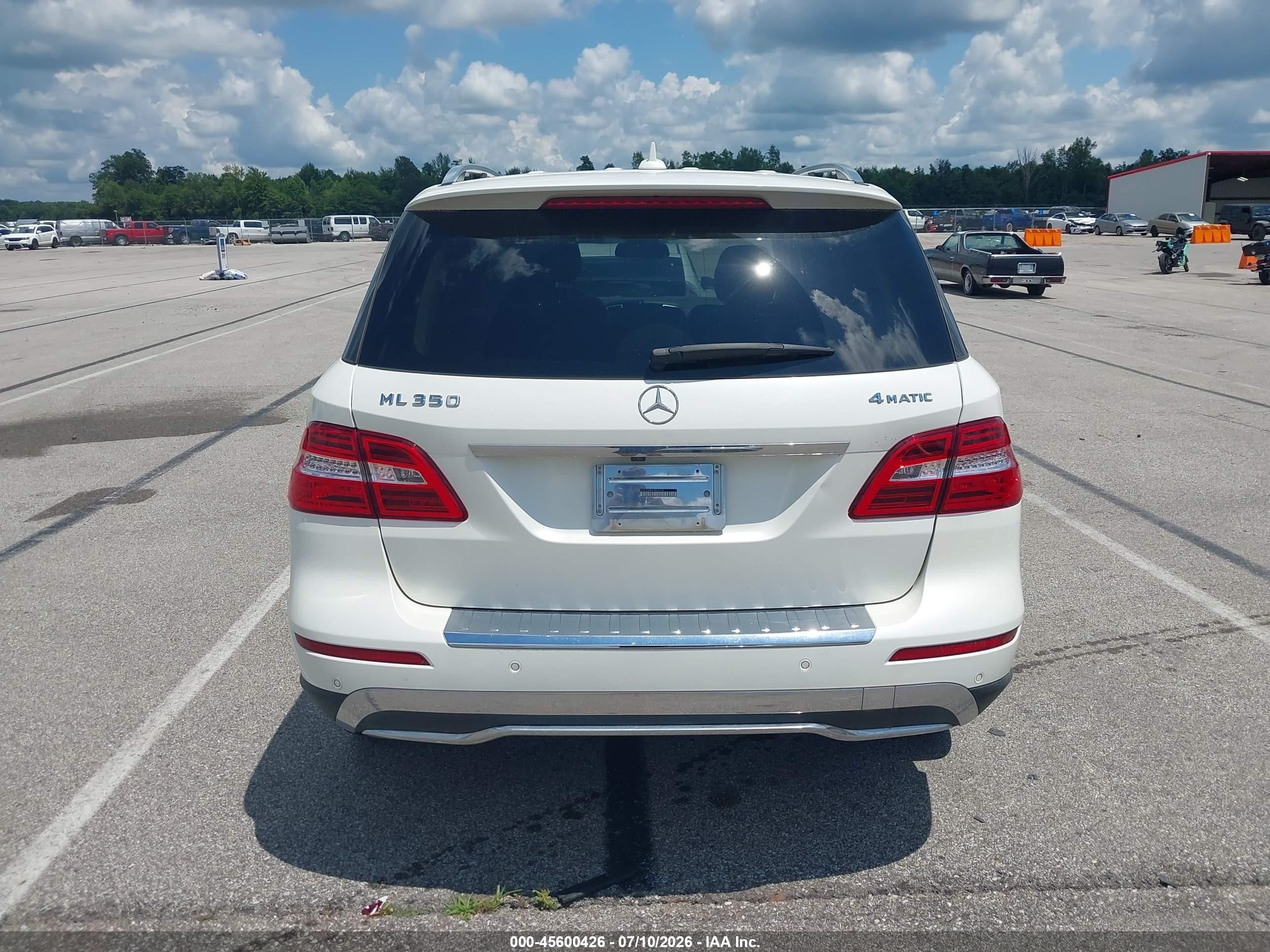 2015 Mercedes-benz Ml 350 4matic White vin: 4JGDA5HB6FA507114