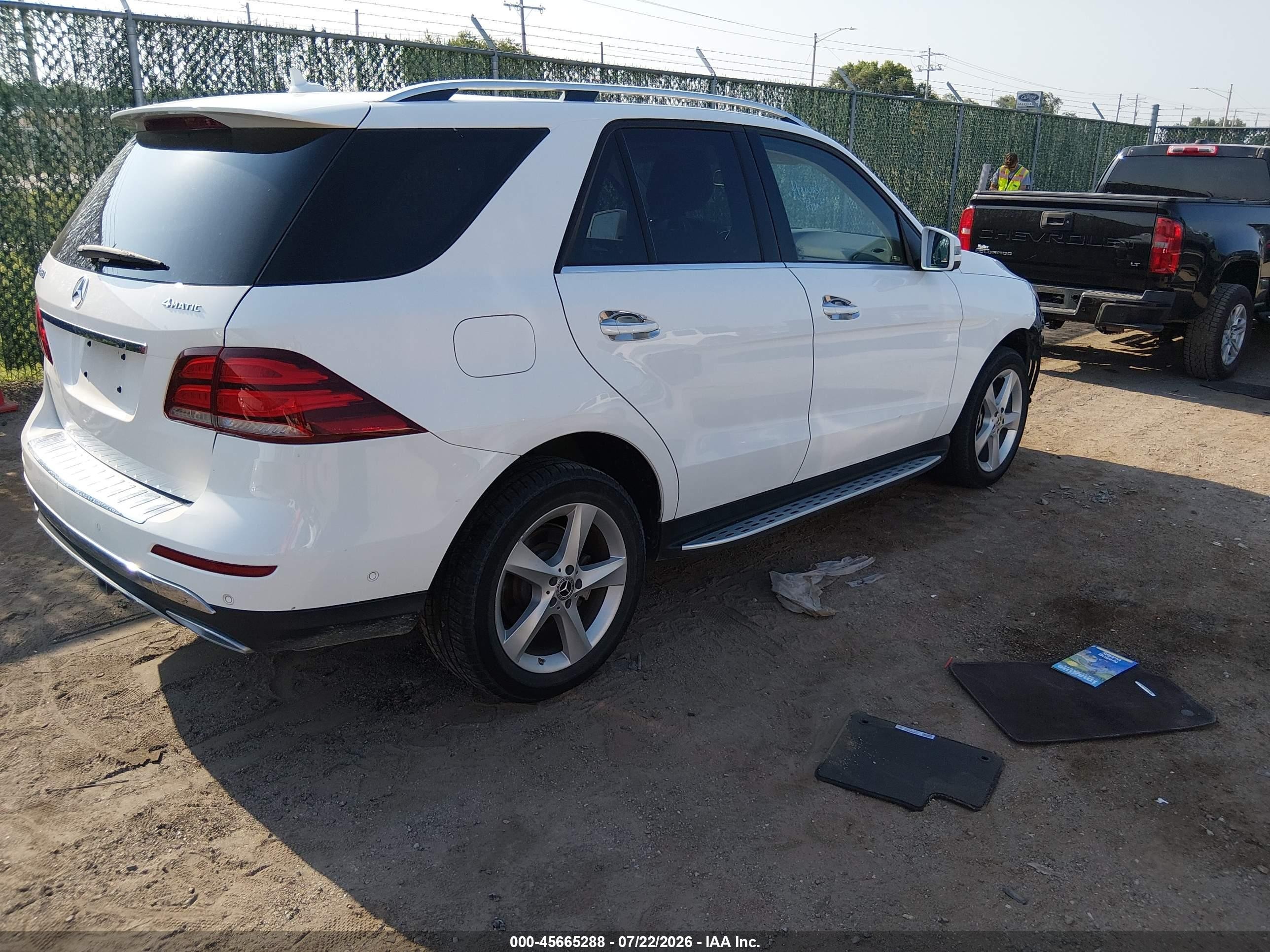 2018 Mercedes-benz Gle 350 4matic White vin: 4JGDA5HB6JB139777
