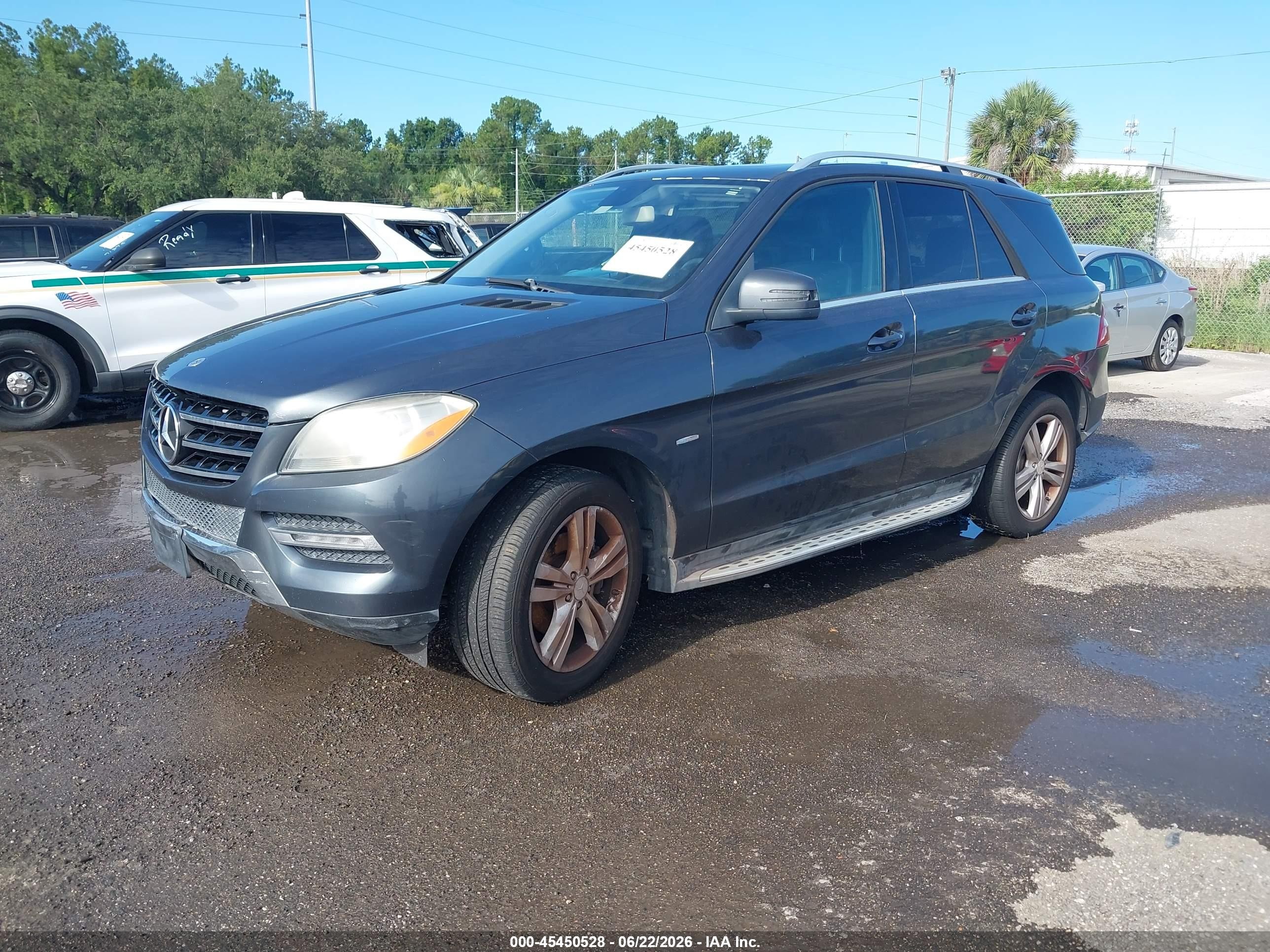 2012 Mercedes-benz Ml 350 4matic Gray vin: 4JGDA5HB7CA018524