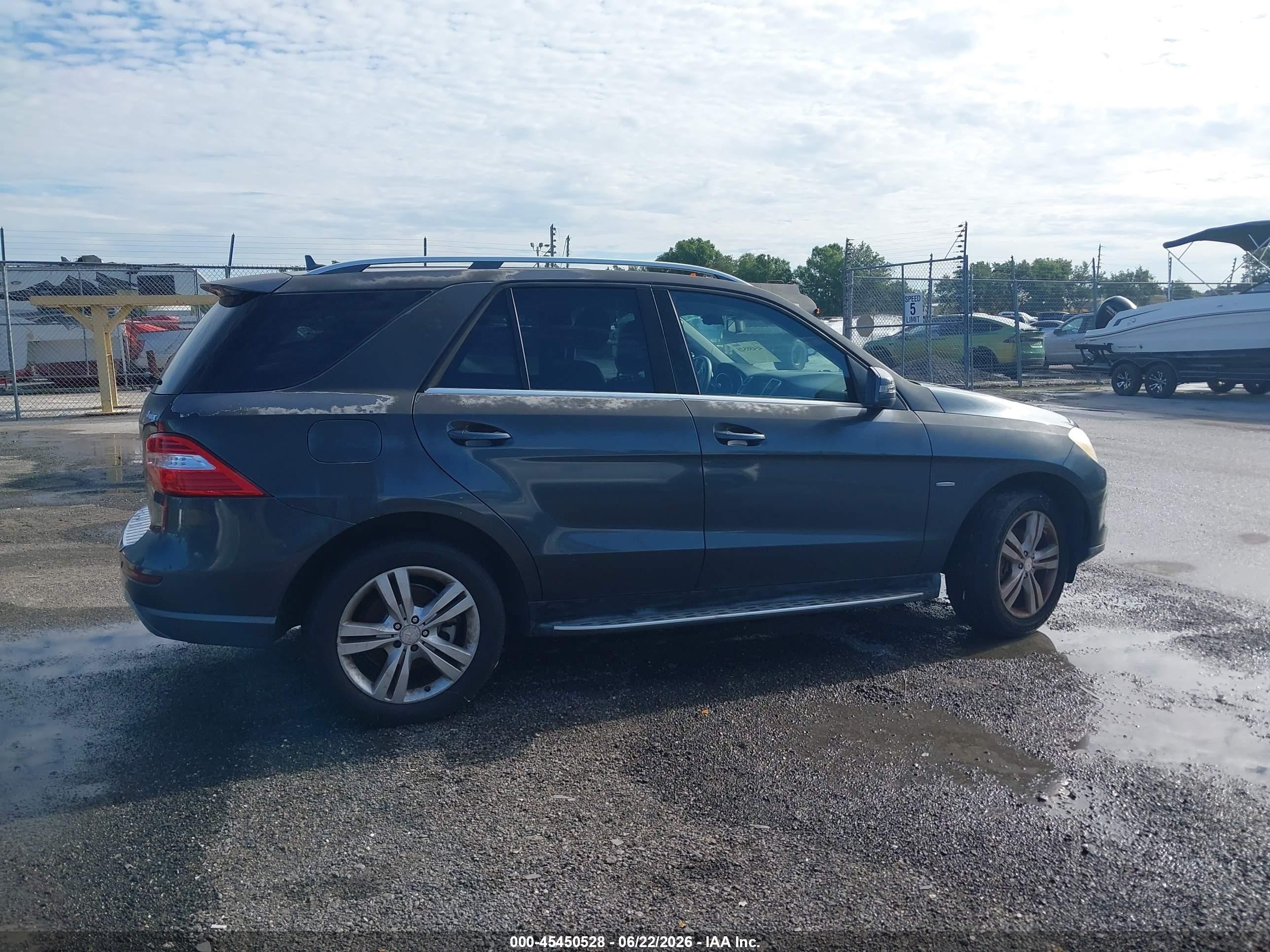 2012 Mercedes-benz Ml 350 4matic Gray vin: 4JGDA5HB7CA018524