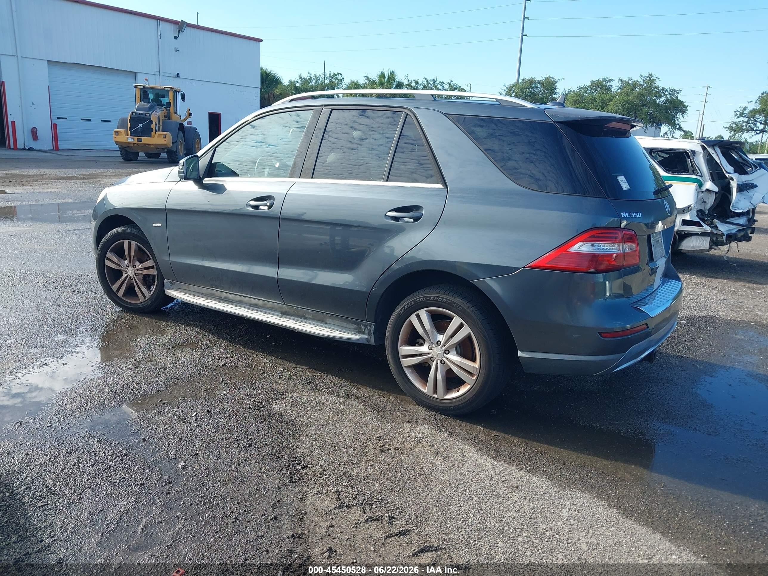 2012 Mercedes-benz Ml 350 4matic Gray vin: 4JGDA5HB7CA018524
