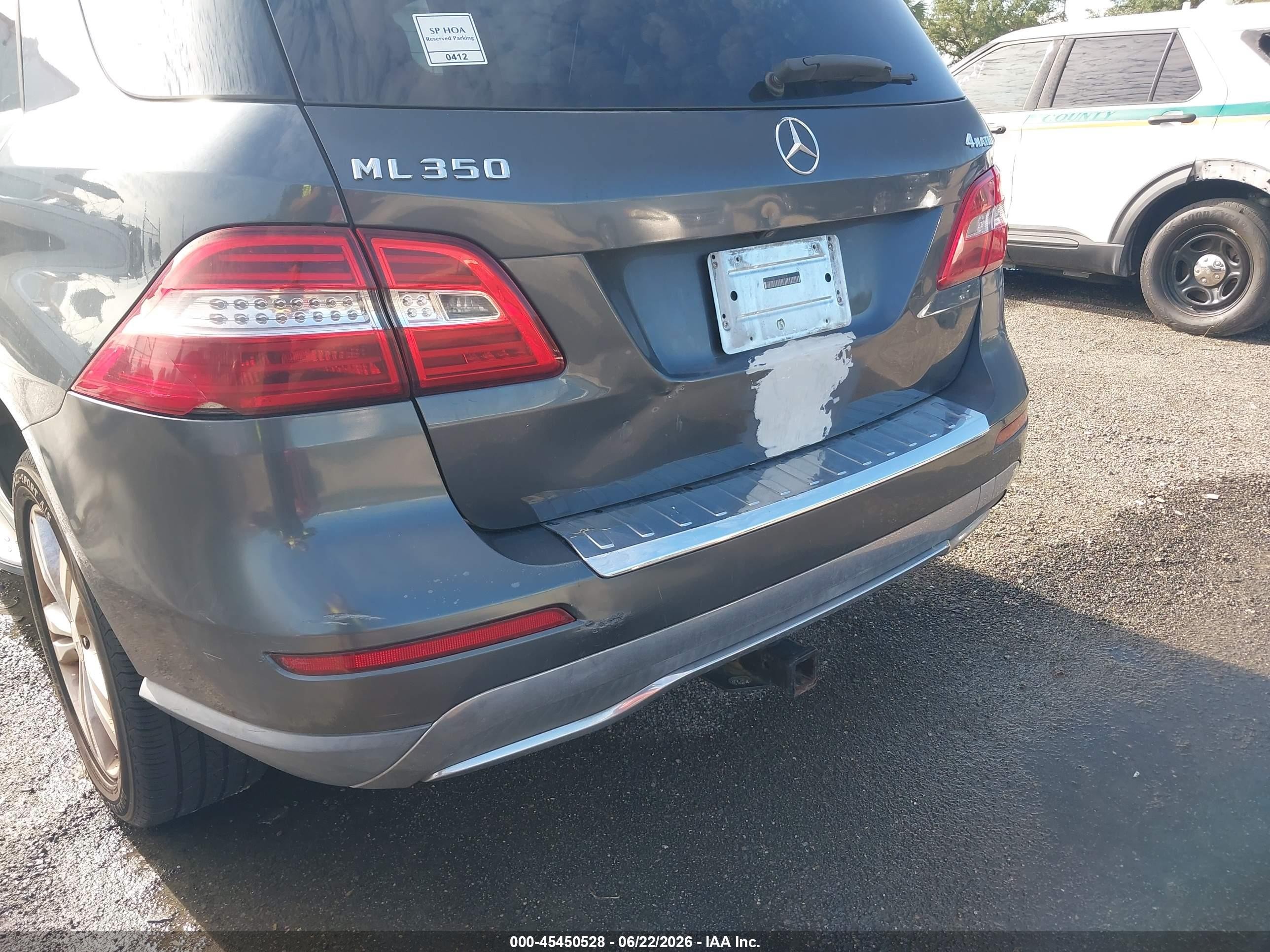 2012 Mercedes-benz Ml 350 4matic Gray vin: 4JGDA5HB7CA018524