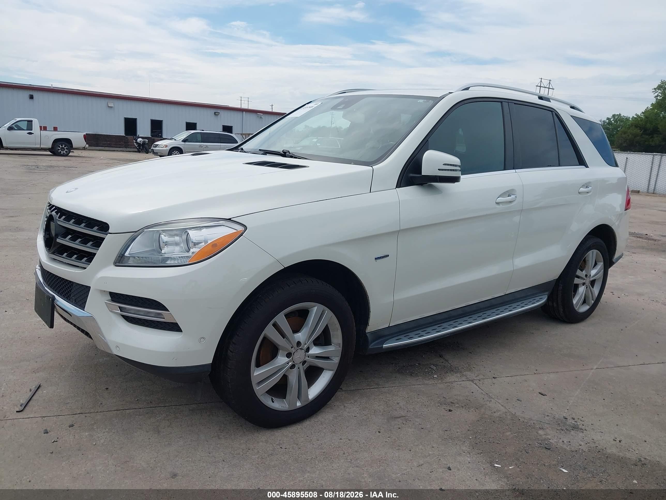 2012 Mercedes-benz Ml 350 4matic White vin: 4JGDA5HB7CA023934