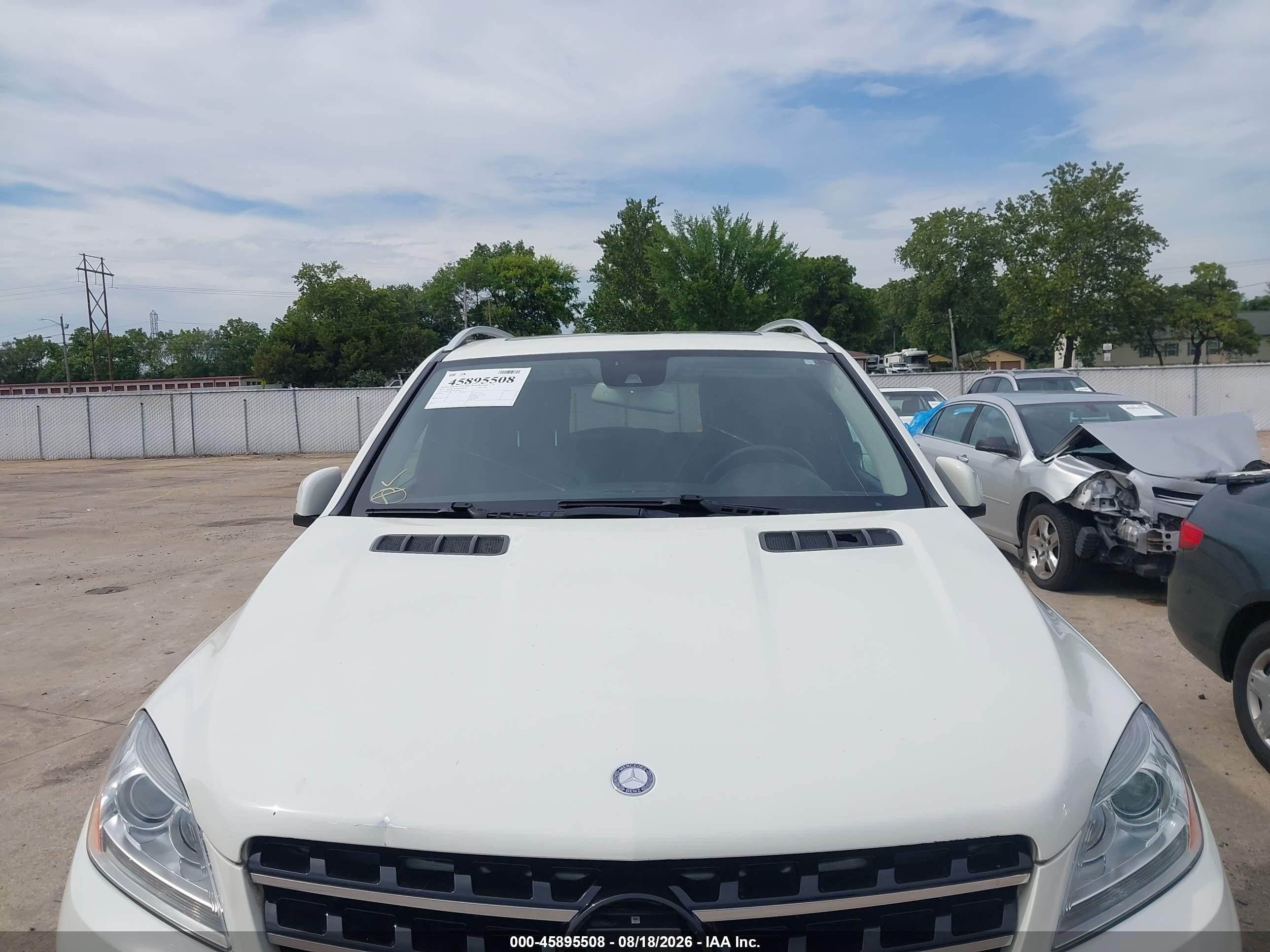 2012 Mercedes-benz Ml 350 4matic White vin: 4JGDA5HB7CA023934