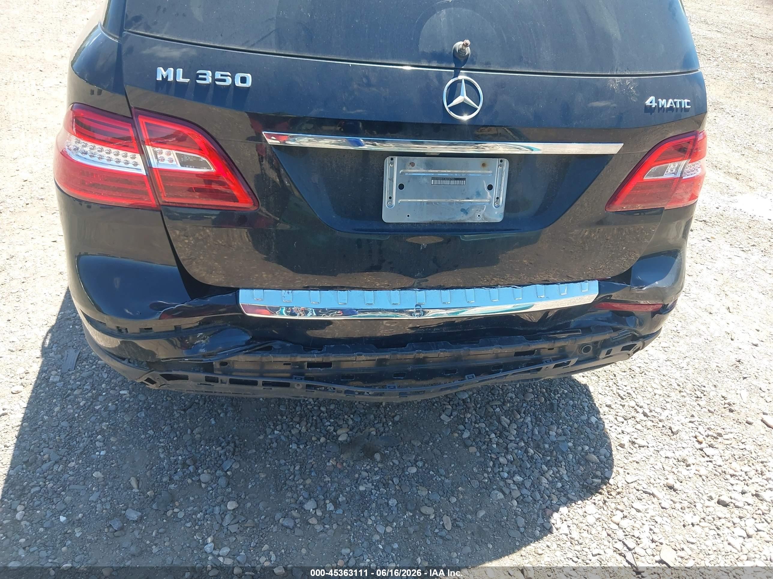 2012 Mercedes-benz Ml 350 4matic Черный vin: 4JGDA5HB7CA028793