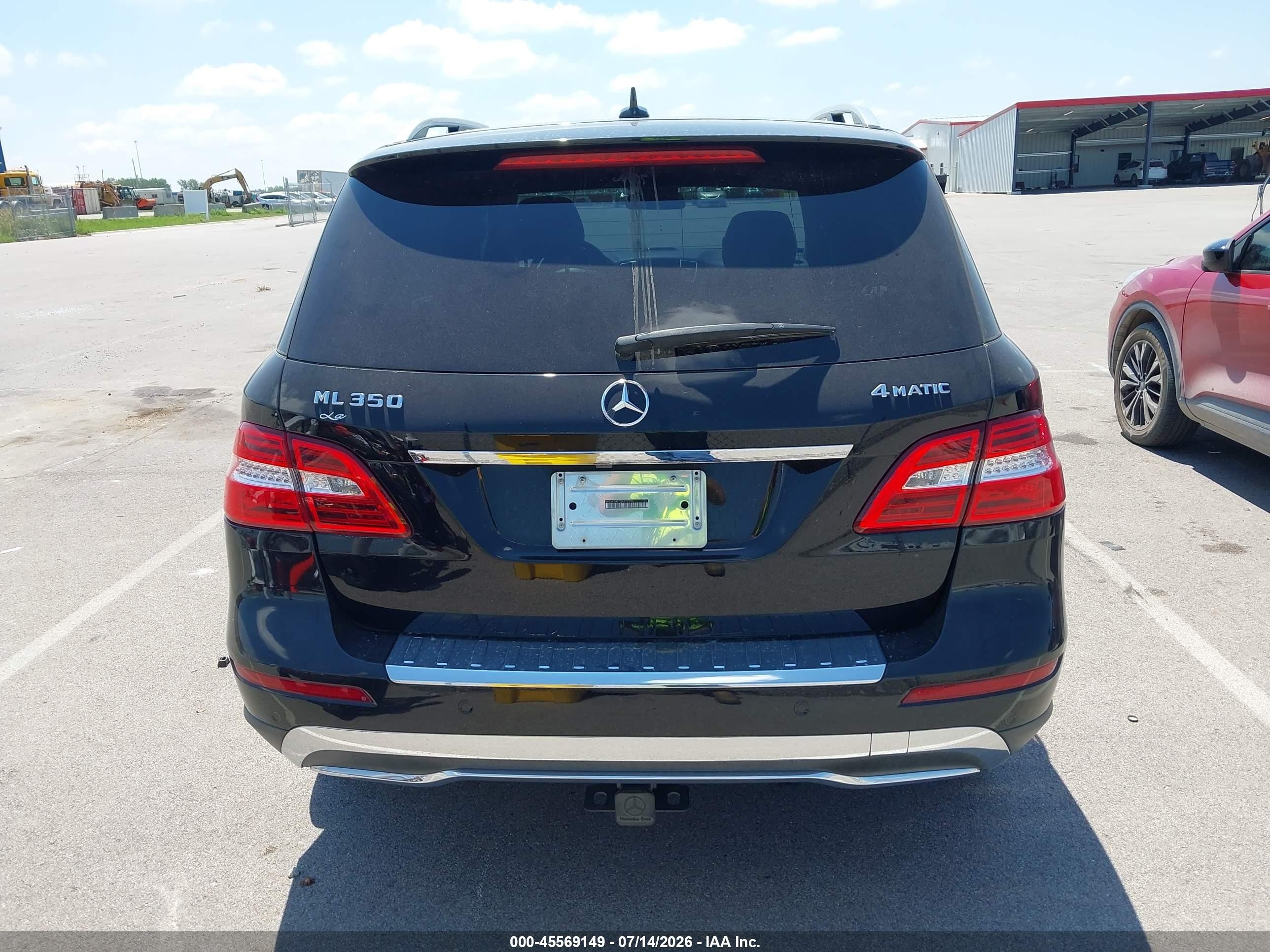 2013 Mercedes-benz Ml 350 4matic Black vin: 4JGDA5HB7DA222595