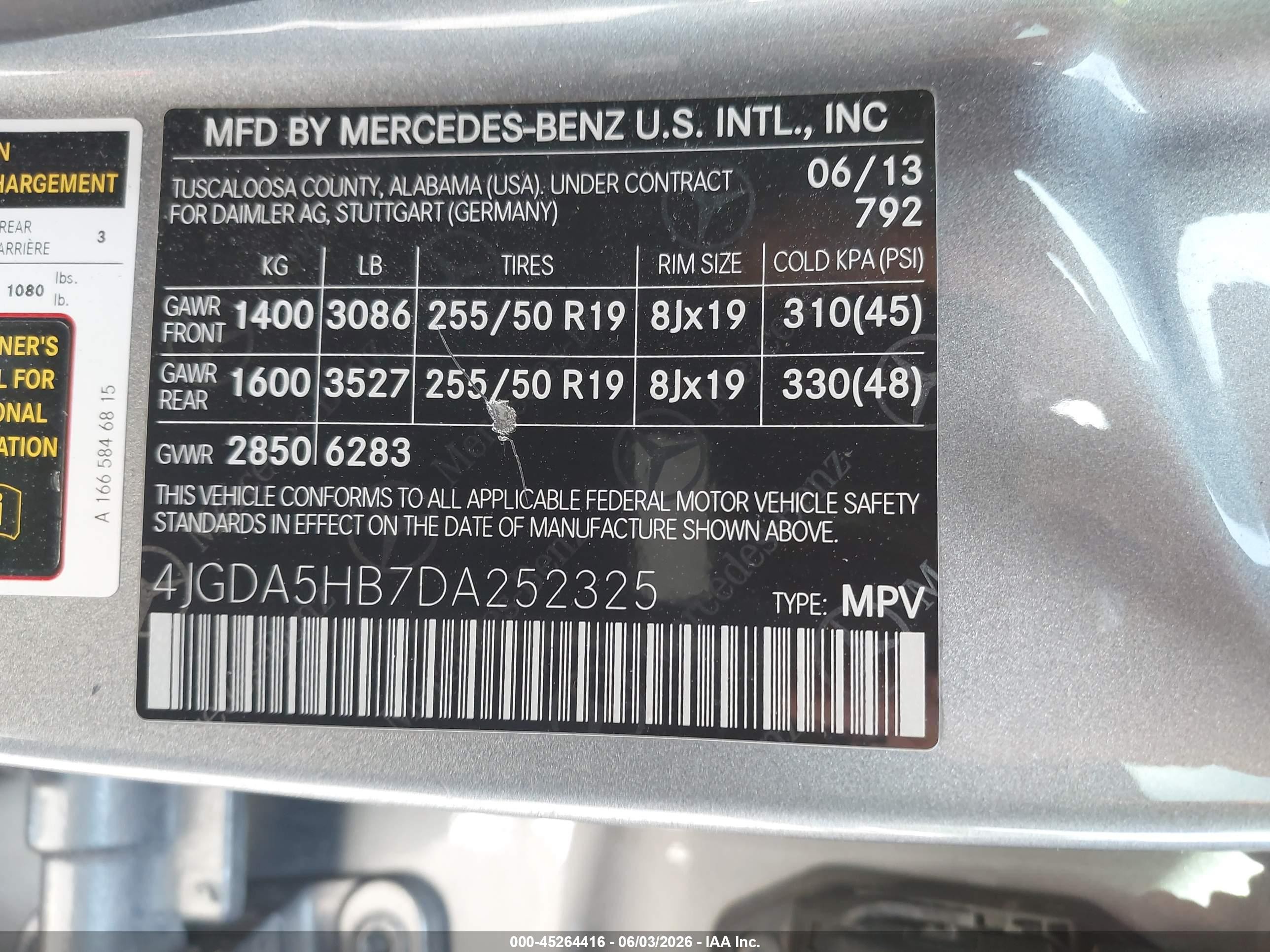 2013 Mercedes-benz Ml 350 4matic Silver vin: 4JGDA5HB7DA252325