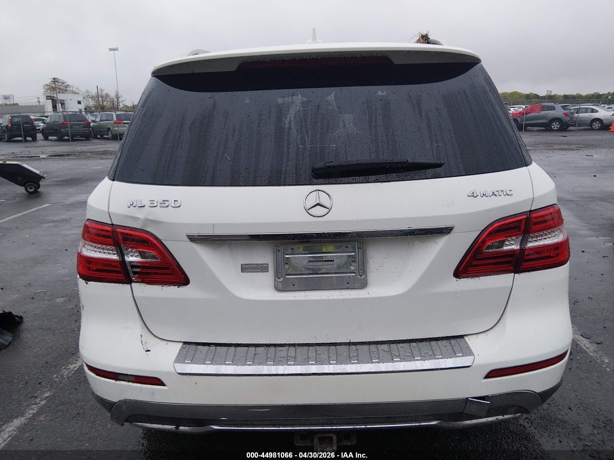 2014 Mercedes-benz Ml 350 4matic Белый vin: 4JGDA5HB7EA314808